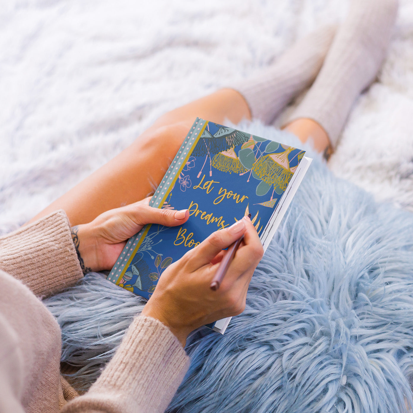 Gorgeous Gum Tree Hard Backed Journal - Electric Blue