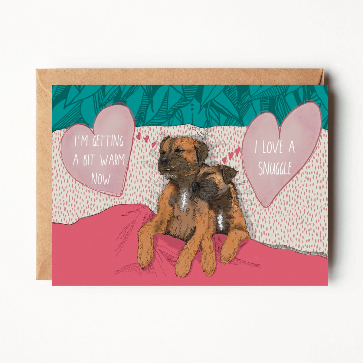 Border Terrier Duo Funny Valentines Card , Love Card, Anniversary Card