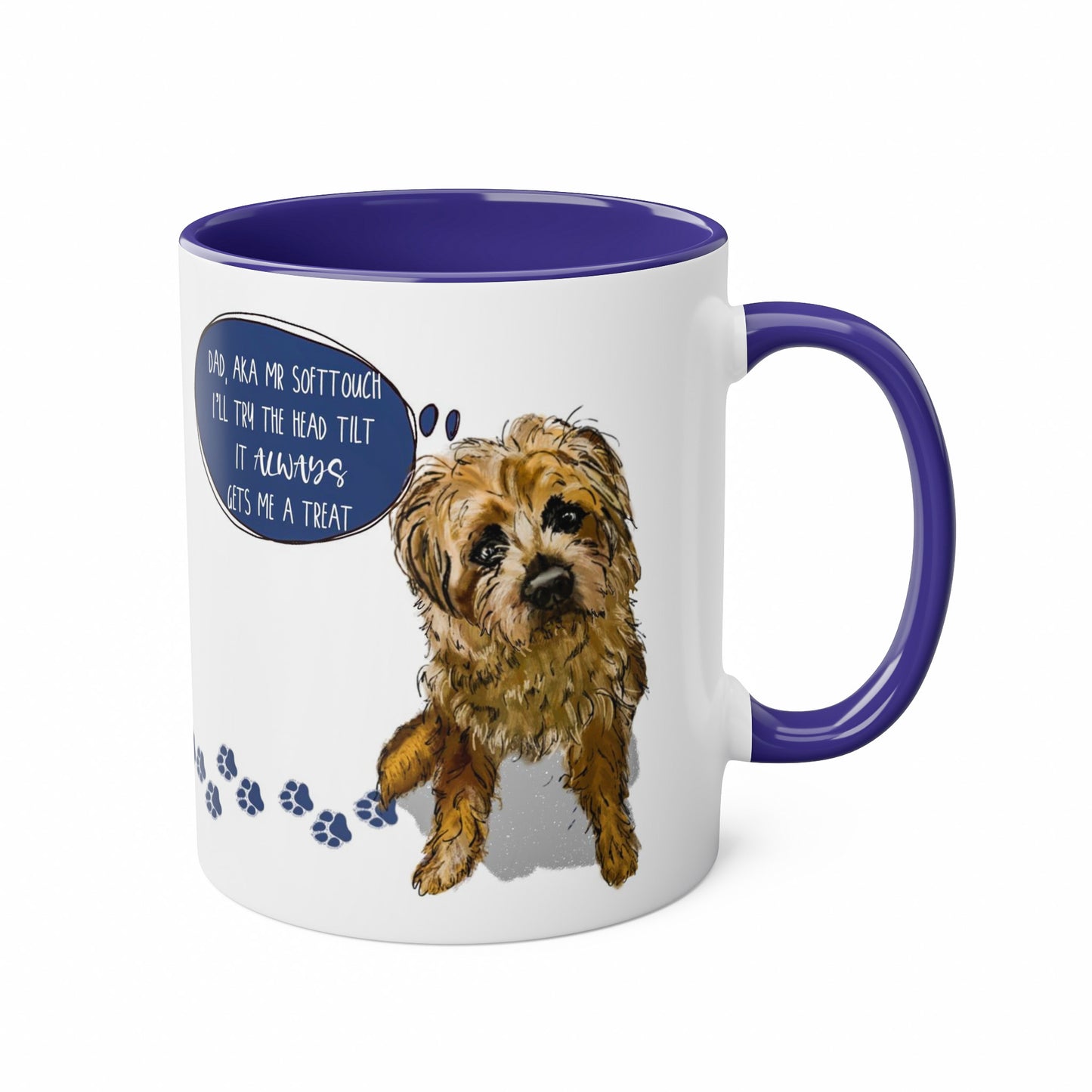 Cheeky ‘Scruffy’ Border Terrier Mug For Dad