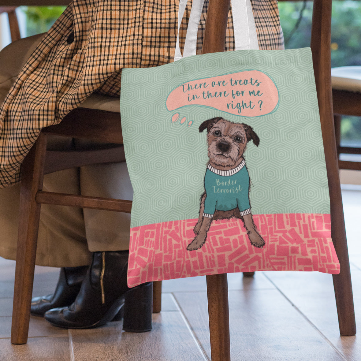 Cheeky Border Terrier Tote Bag