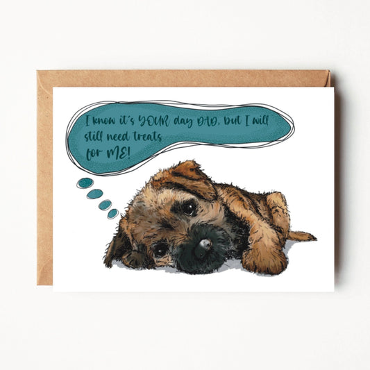 Border Terrier Birthday Card for Dad Card