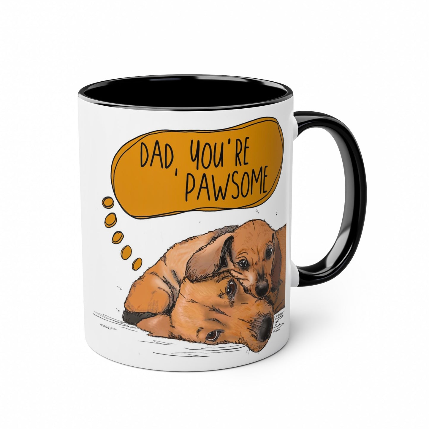 Cute Tan Dachshund, Sausage Dog, Doxie Mug for Dog Dad