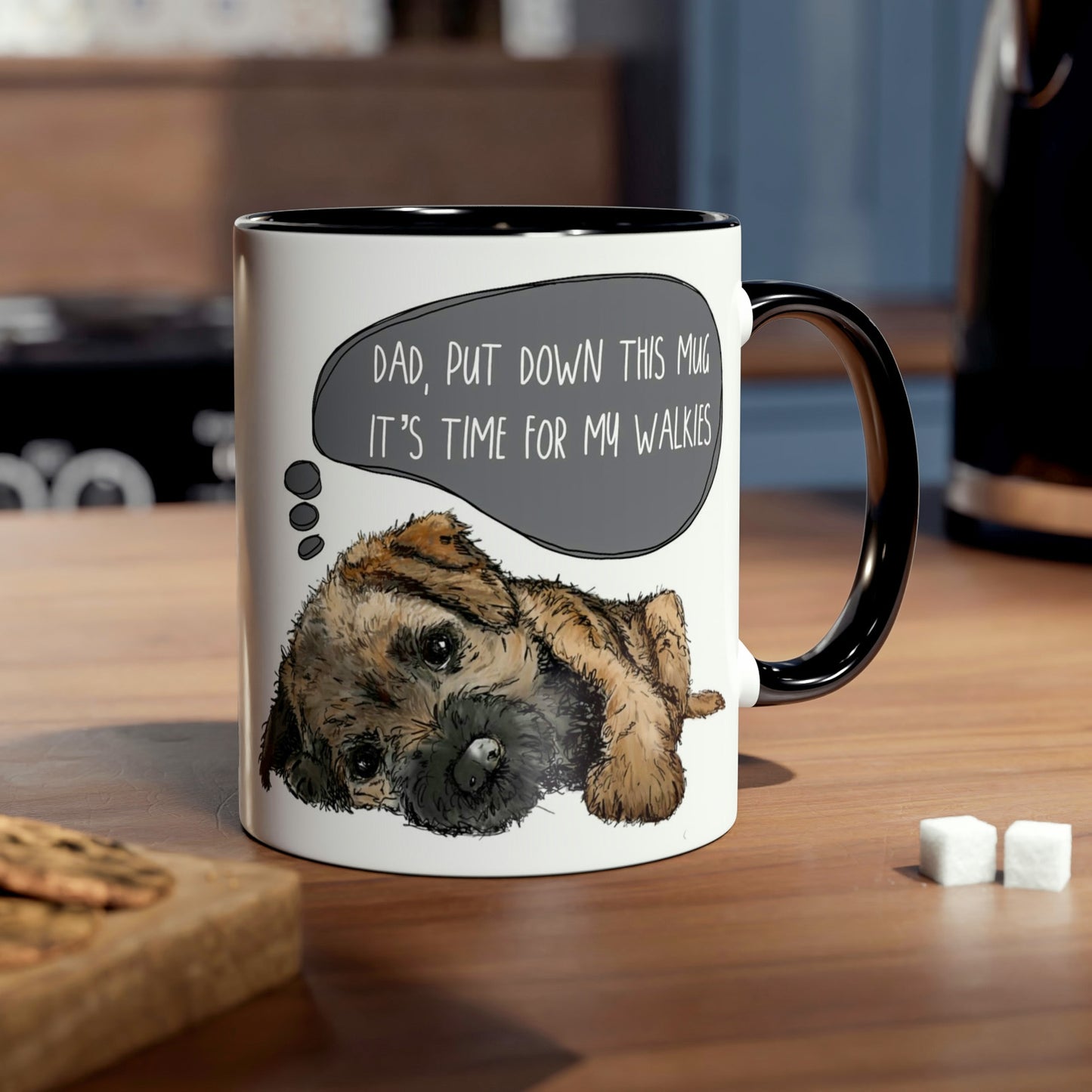 Cute Border Terrier Mug for Dad - Birthday Gift