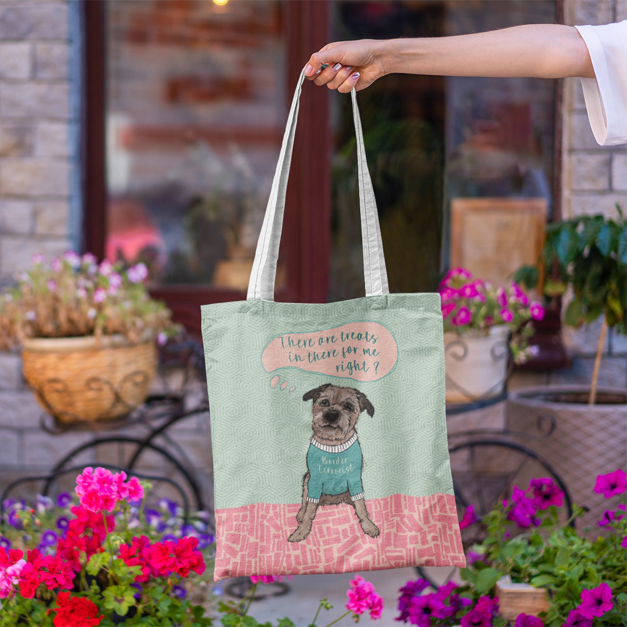 Cheeky Border Terrier Tote Bag