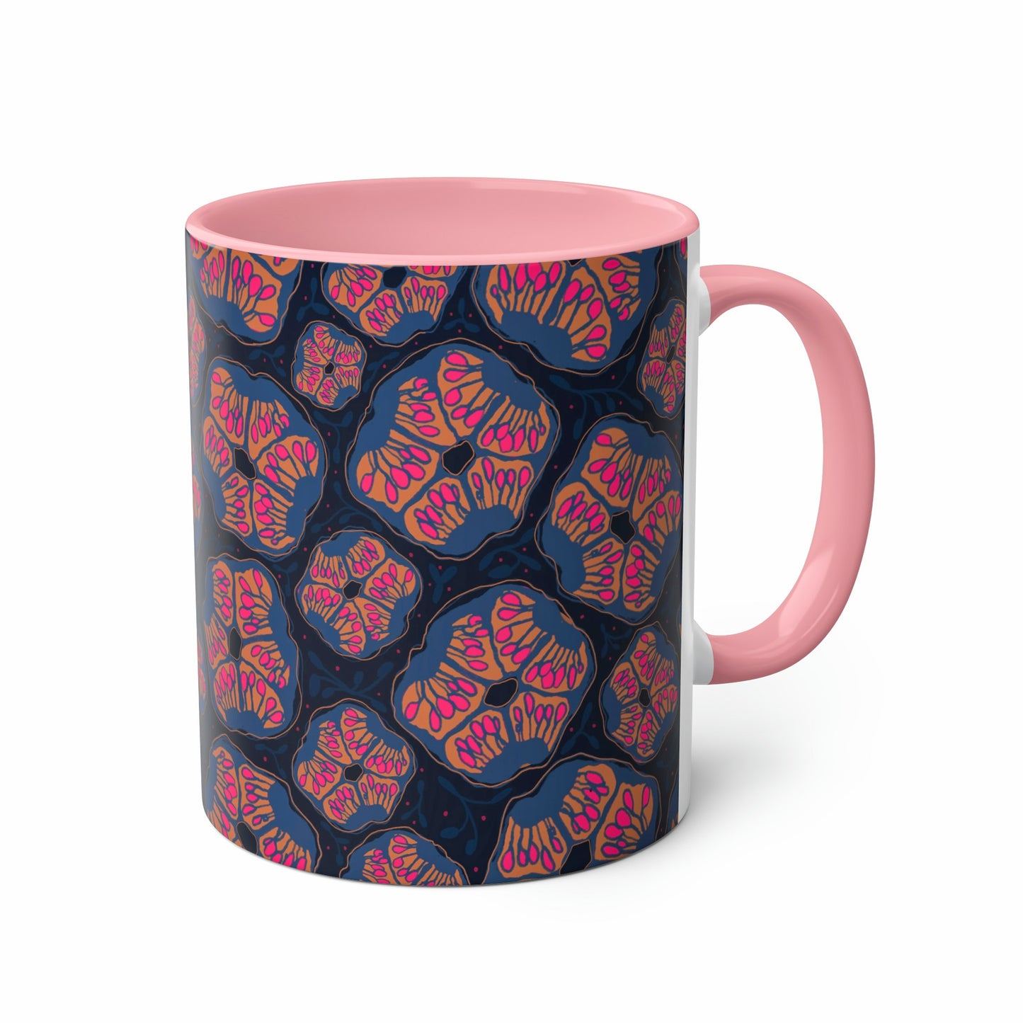 Abstract Floral Pomegranate Mug