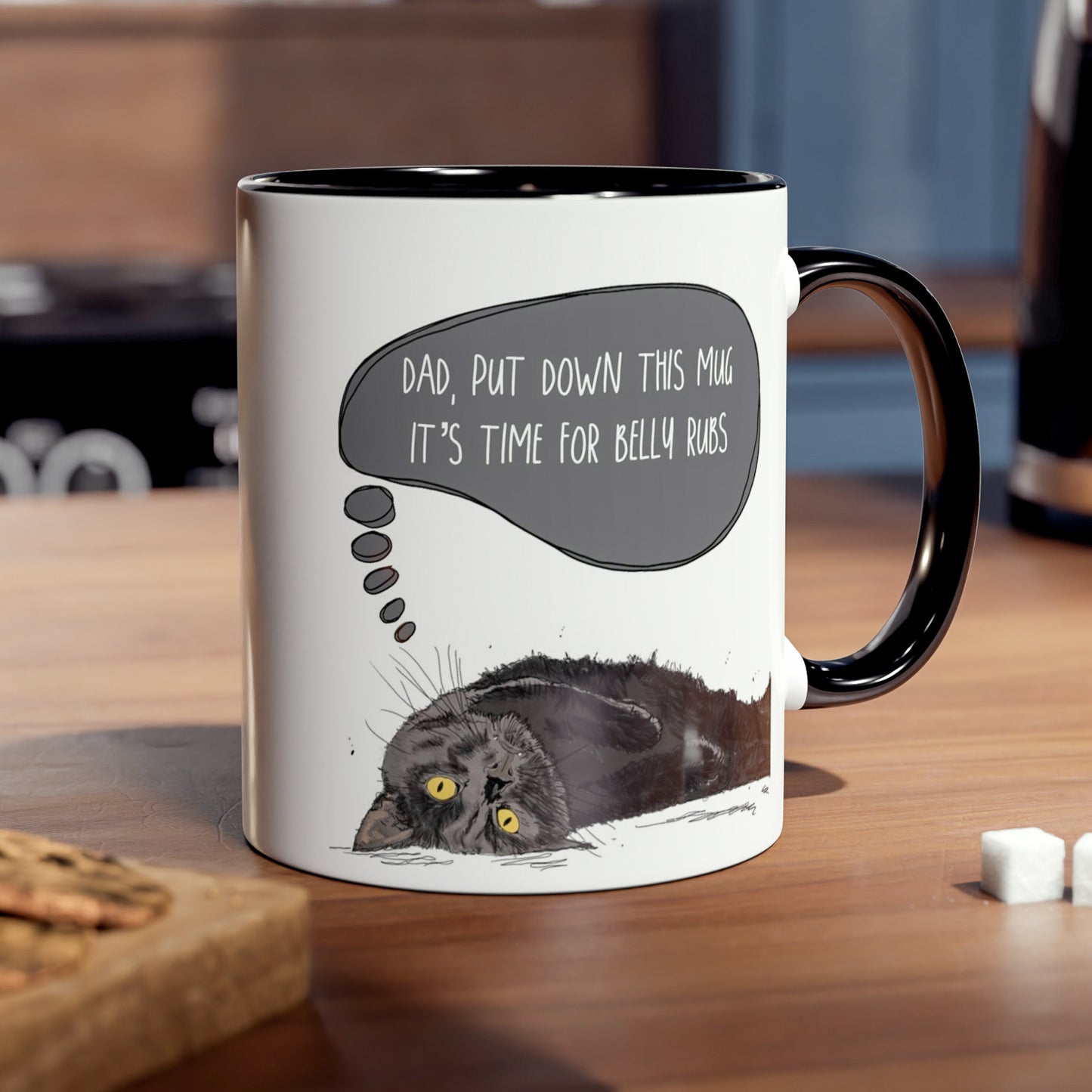 Black Cat Mug for Cat Dad