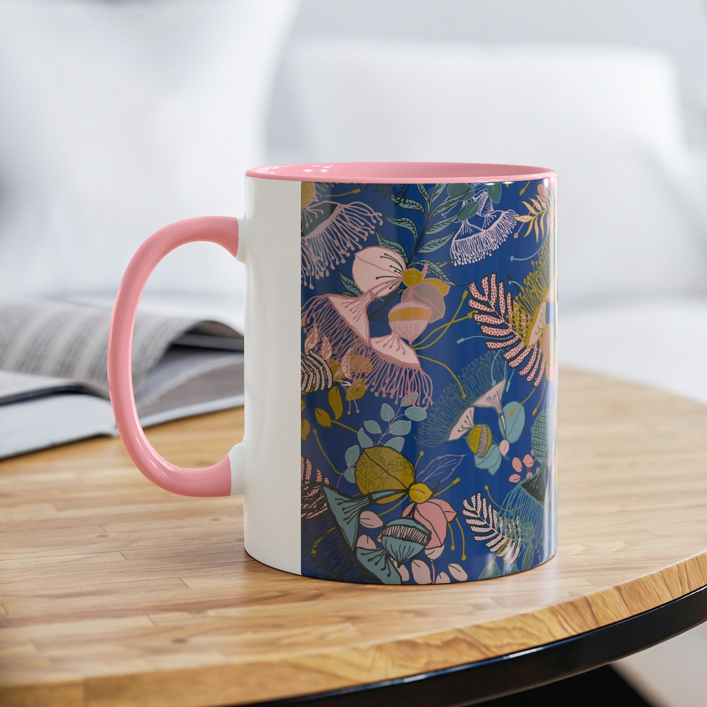 Gum Tree Mug - Electric Blue and Pink