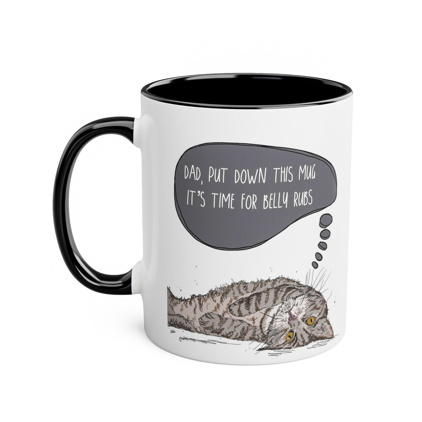 Tabby Cat Funny Fathers Day Mug