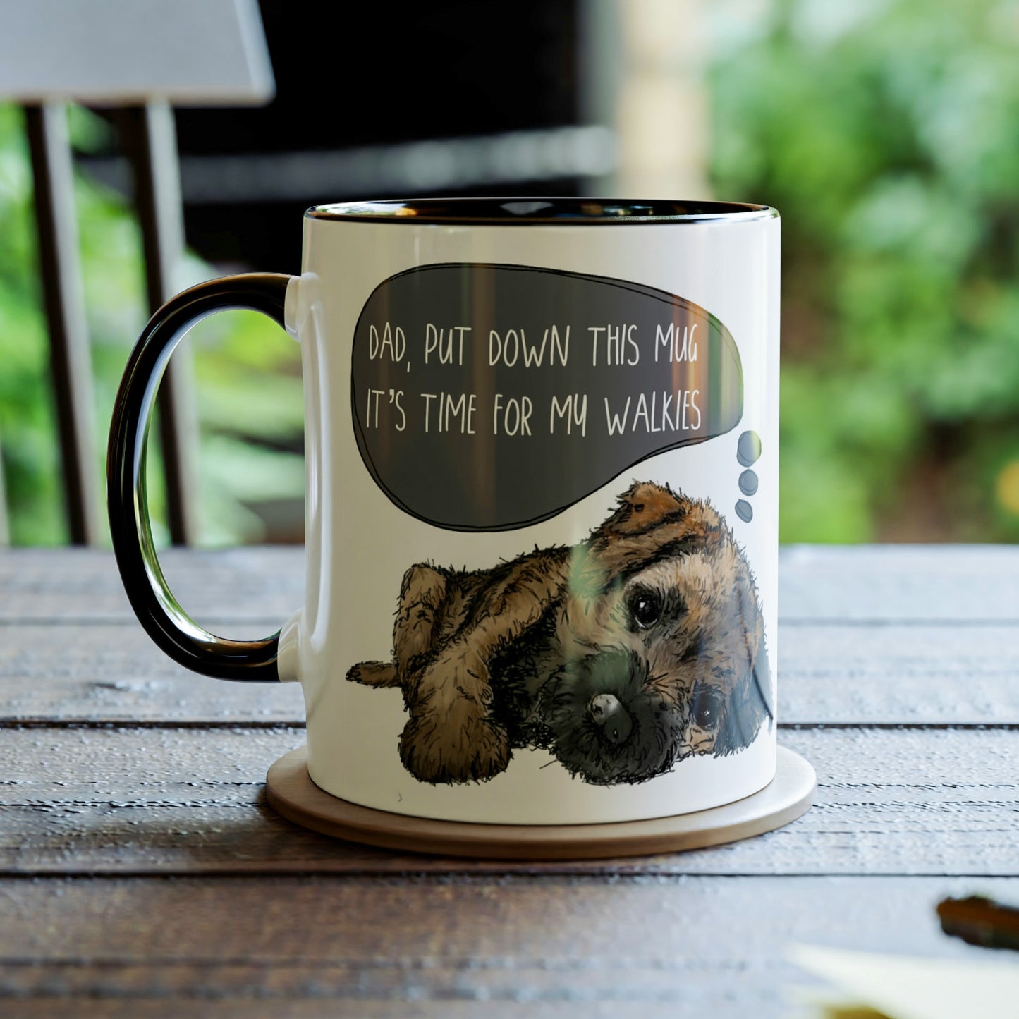 Cute Border Terrier Mug for Dad - Birthday Gift