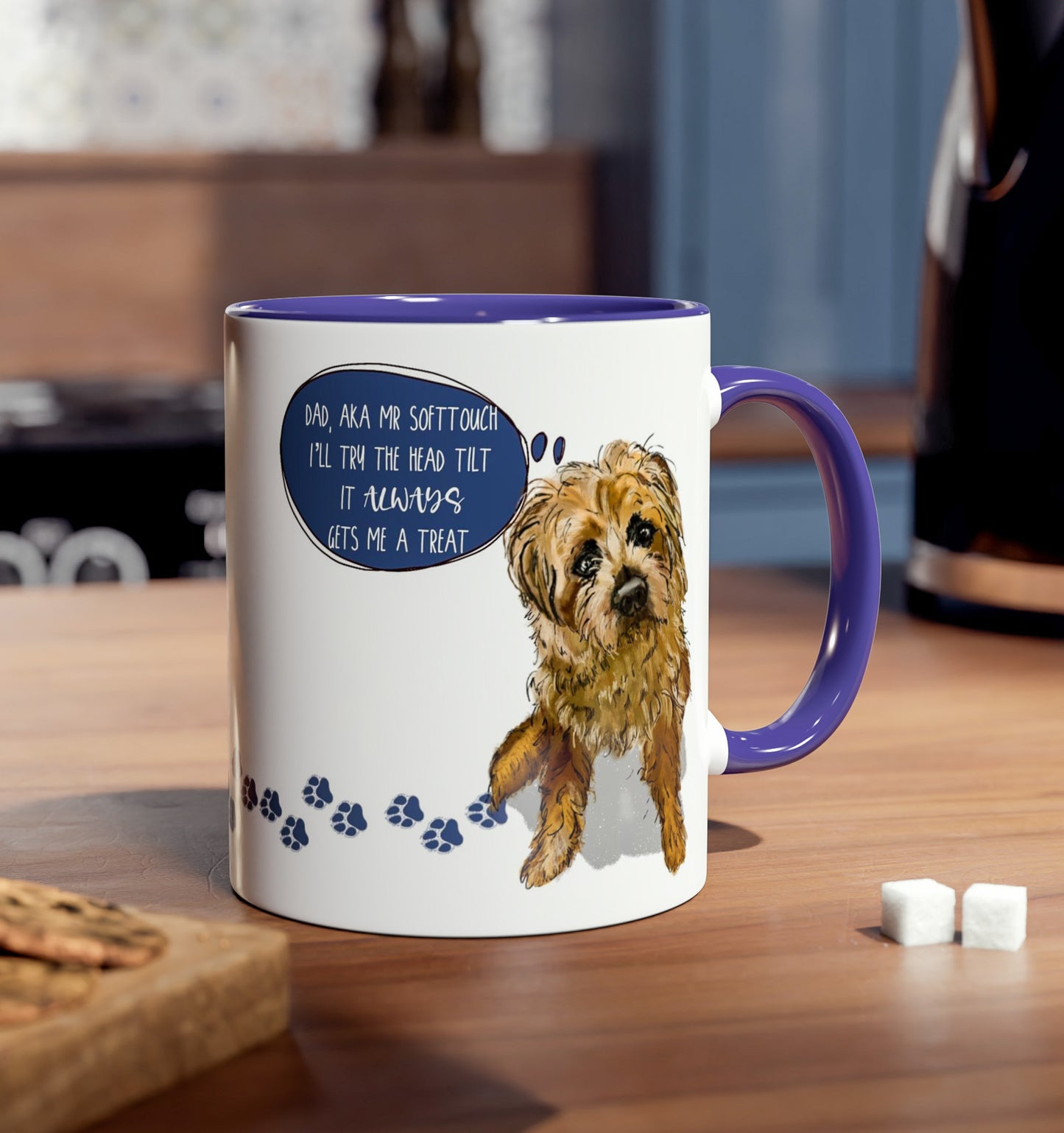 Cheeky ‘Scruffy’ Border Terrier Mug For Dad