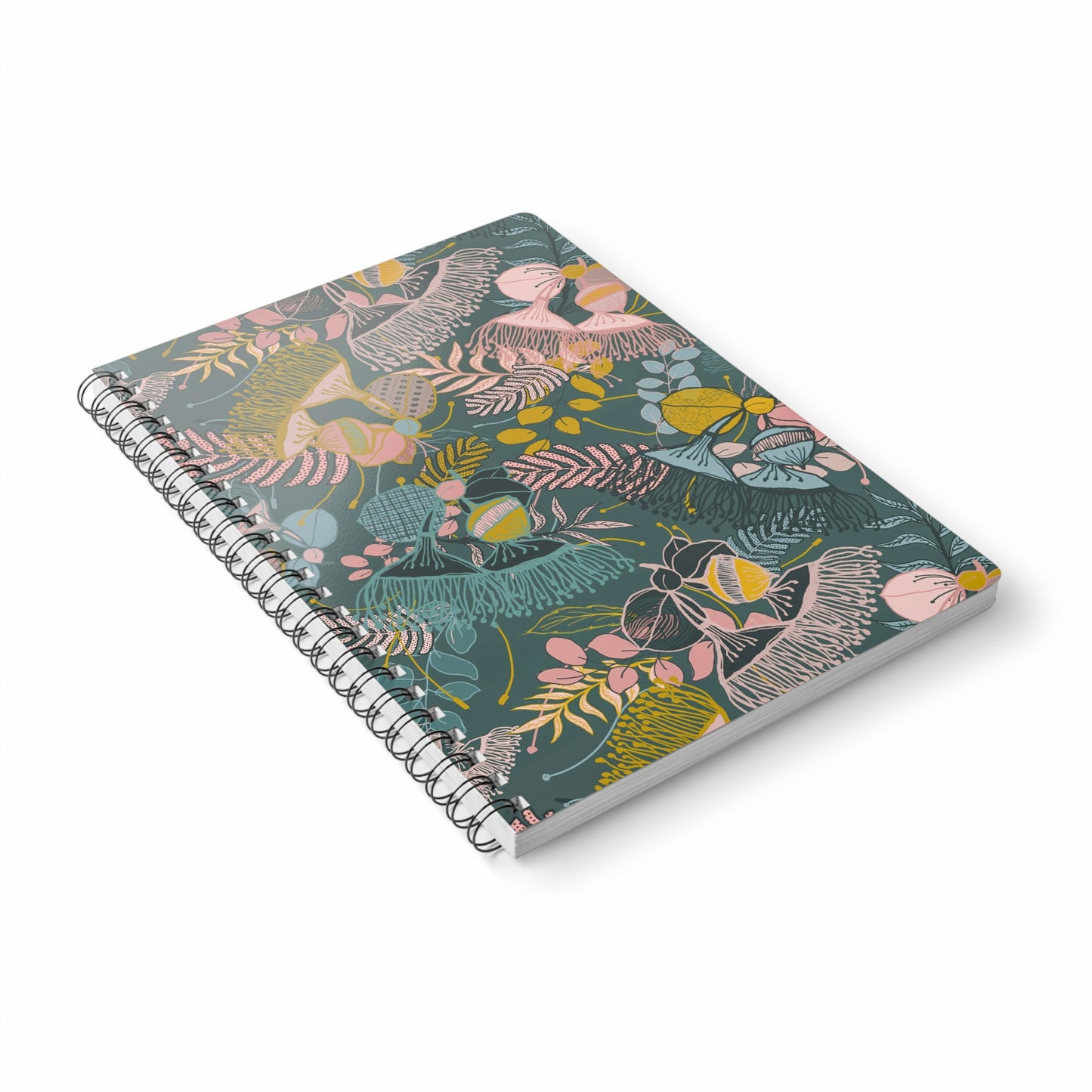 Gorgeous Gum Tree Spiral Notebook - Teal