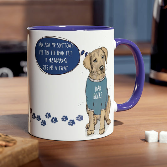 Yellow Labrador Funny Fathers Day Mug