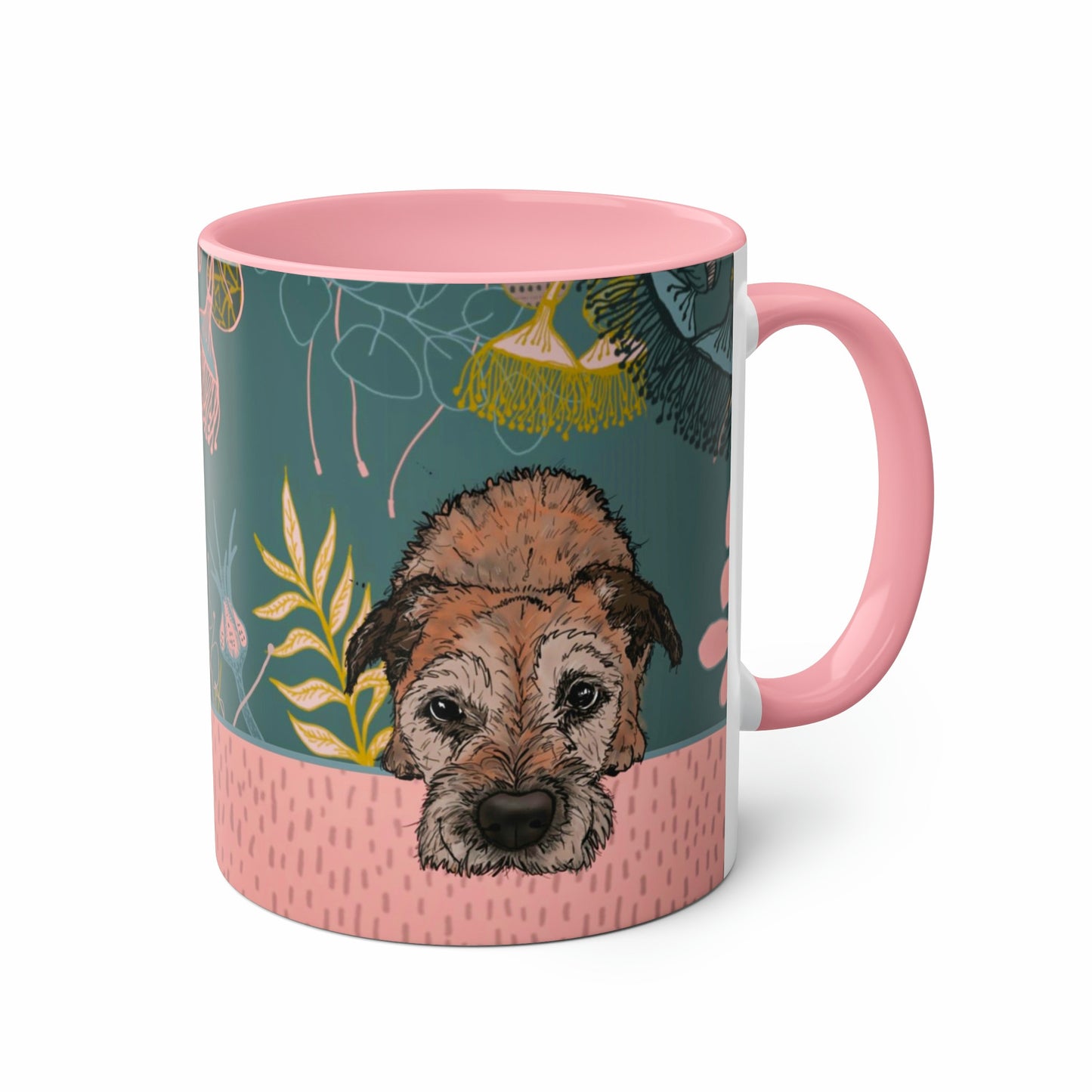 Cute ‘Border Terrier In the Bushes’ Mug - Perfect for A Gift