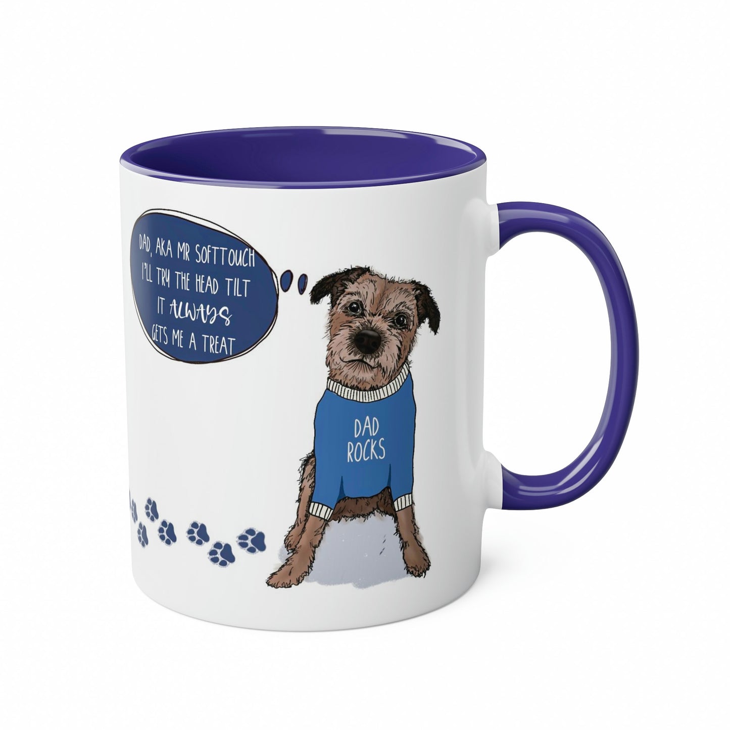 Cheeky Border Terrier Mug For Dad