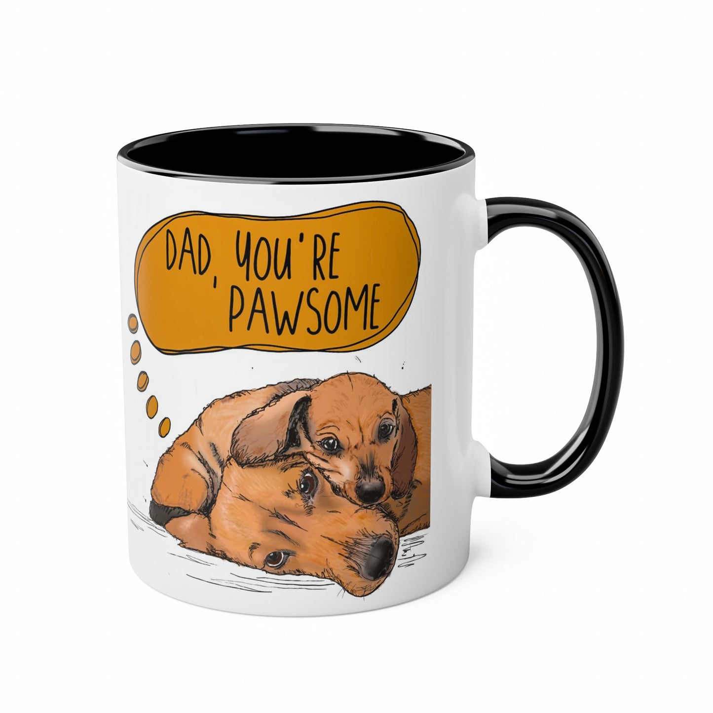 Cute Tan Dachshund, Sausage Dog, Doxie Mug for Dog Dad