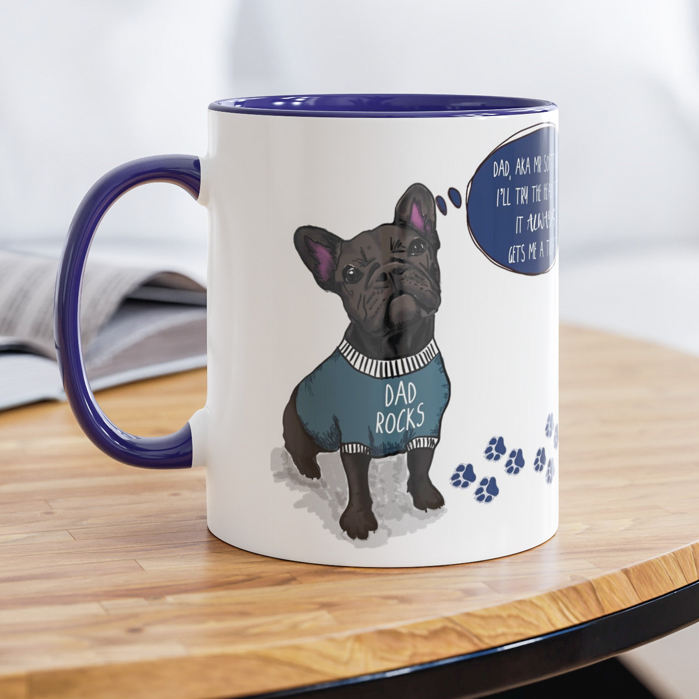 Black Frenchie Dog Dad Mug