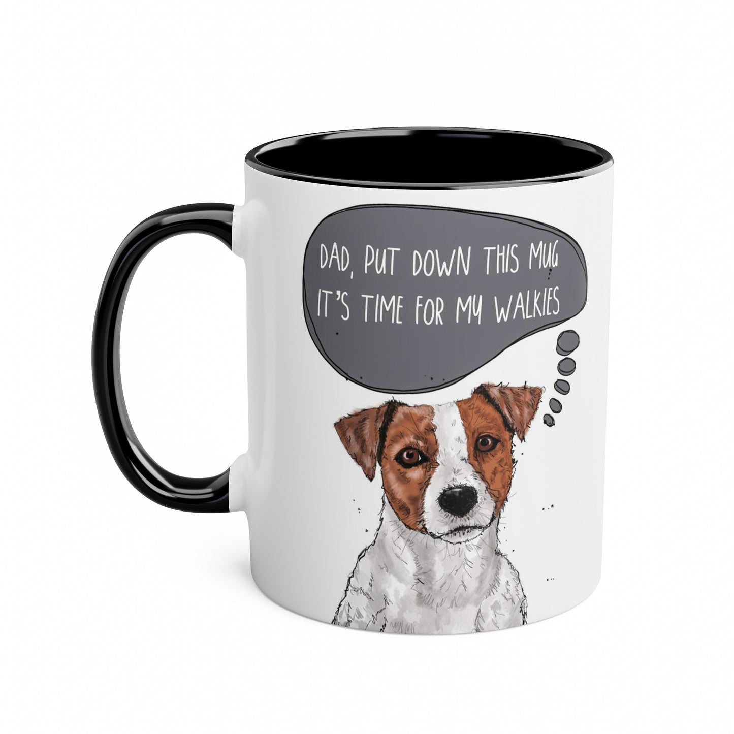 Brown and White Jack Russell Mug for Dog Dad