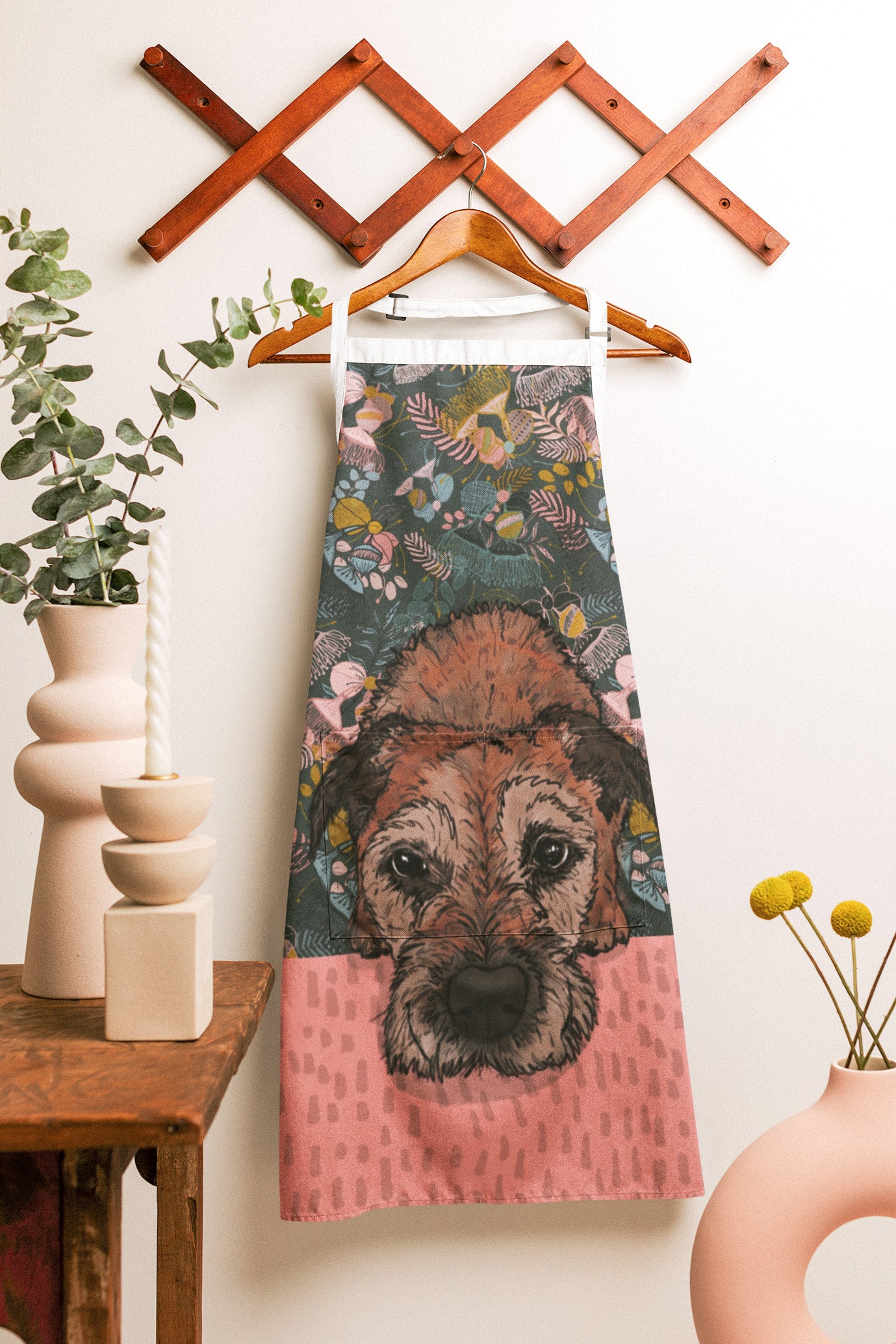 Cute ‘Border Terrier in the Bushes’ Apron