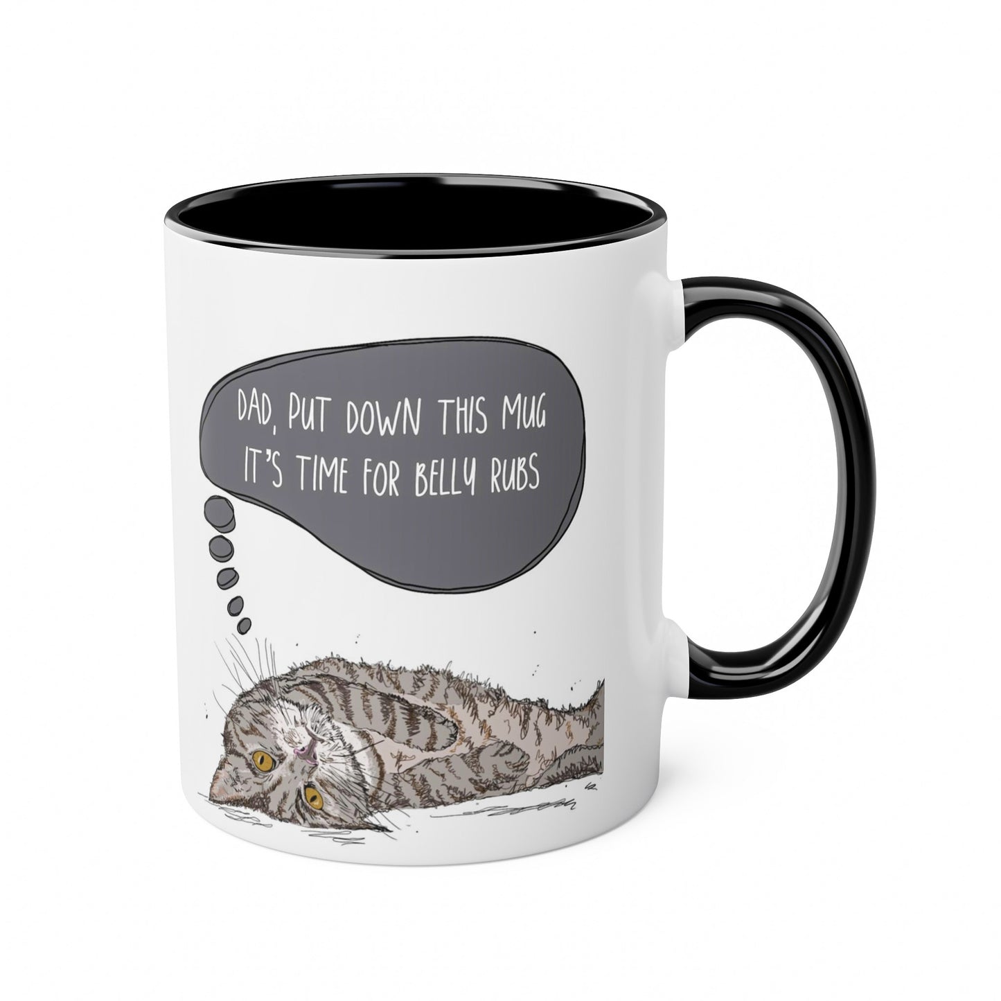 Tabby Cat Funny Fathers Day Mug