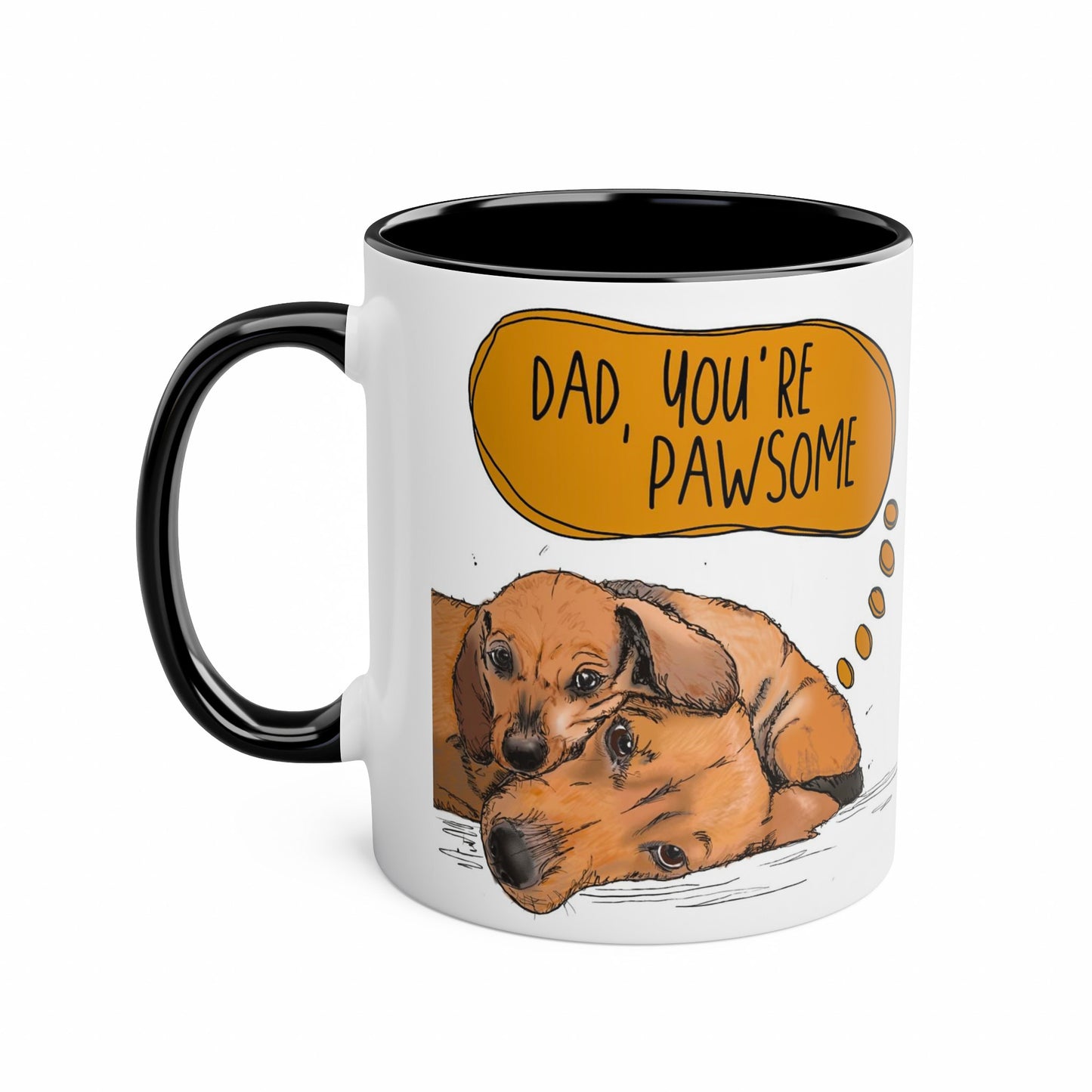 Cute Tan Dachshund, Sausage Dog, Doxie Mug for Dog Dad