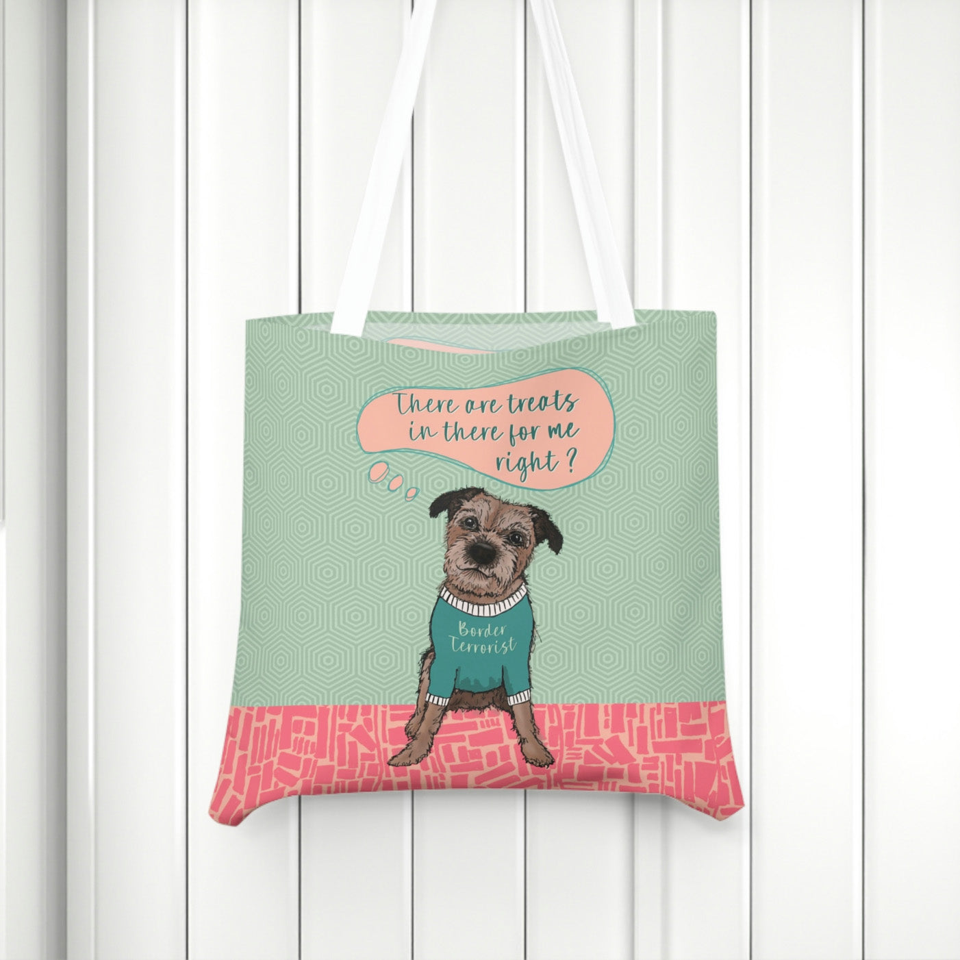 Cheeky Border Terrier Tote Bag