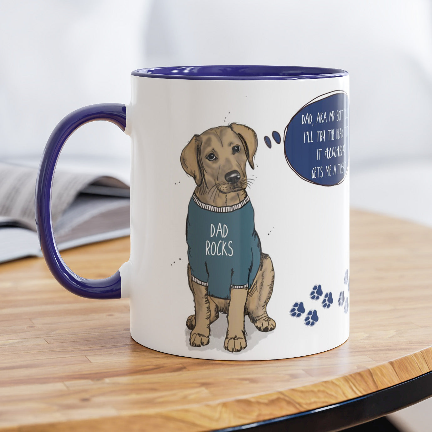 Yellow Labrador Funny Fathers Day Mug