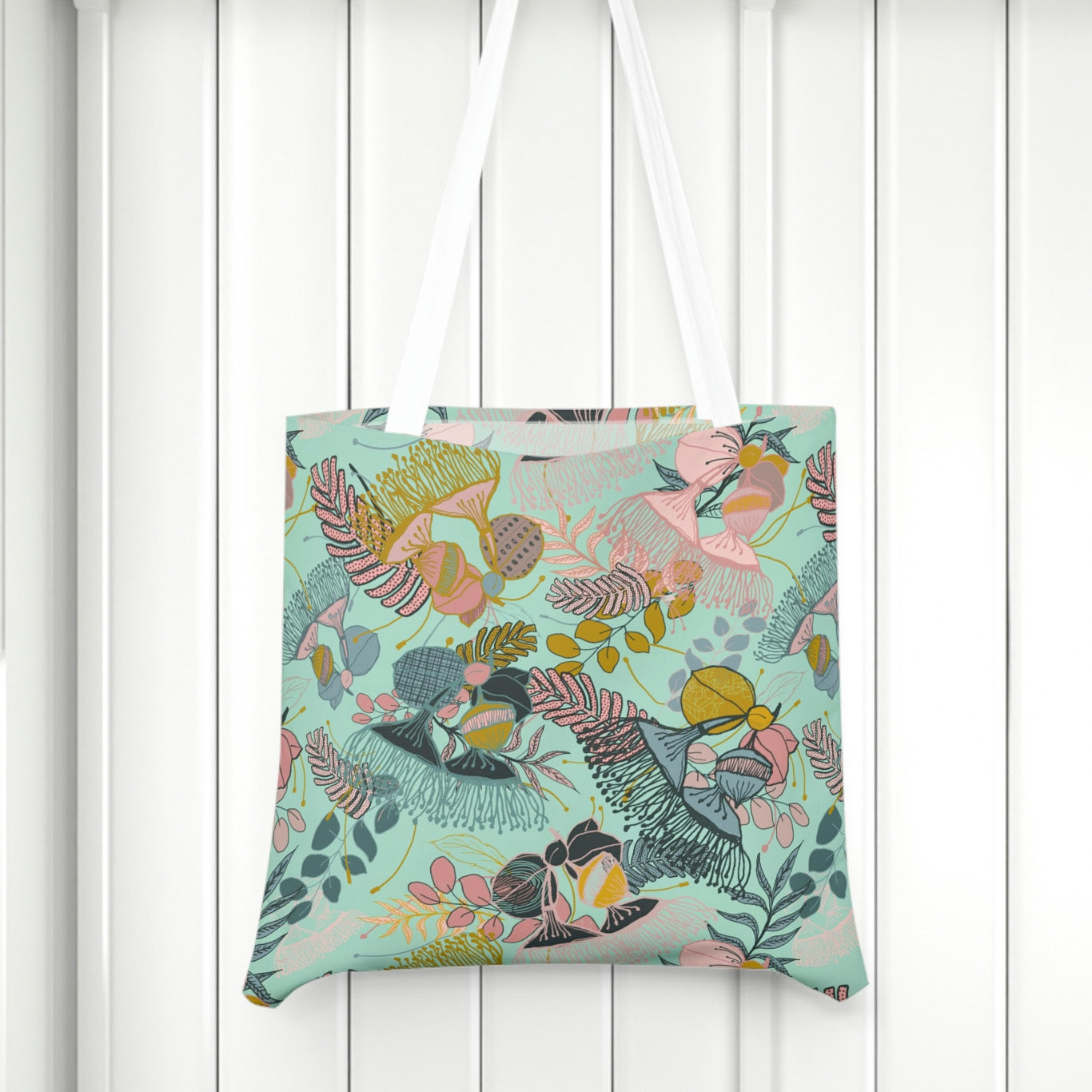 Gorgeous Gum Tree Tote Bag - Mint