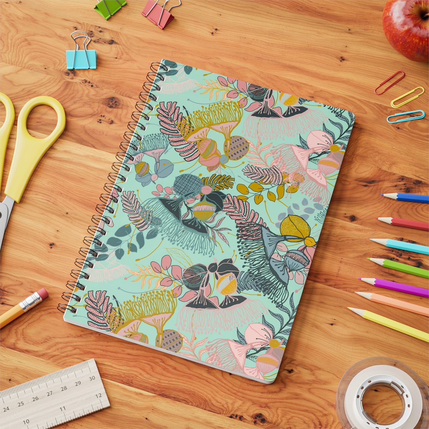 Gorgeous Gum Tree Spiral Notebook - Mint