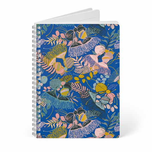 Gorgeous Gum Tree Spiral Notebook - Electric Blue