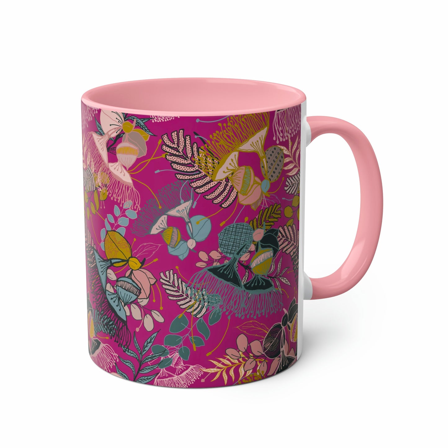 Gorgeous Gum Tree Mug - Magenta and Pink