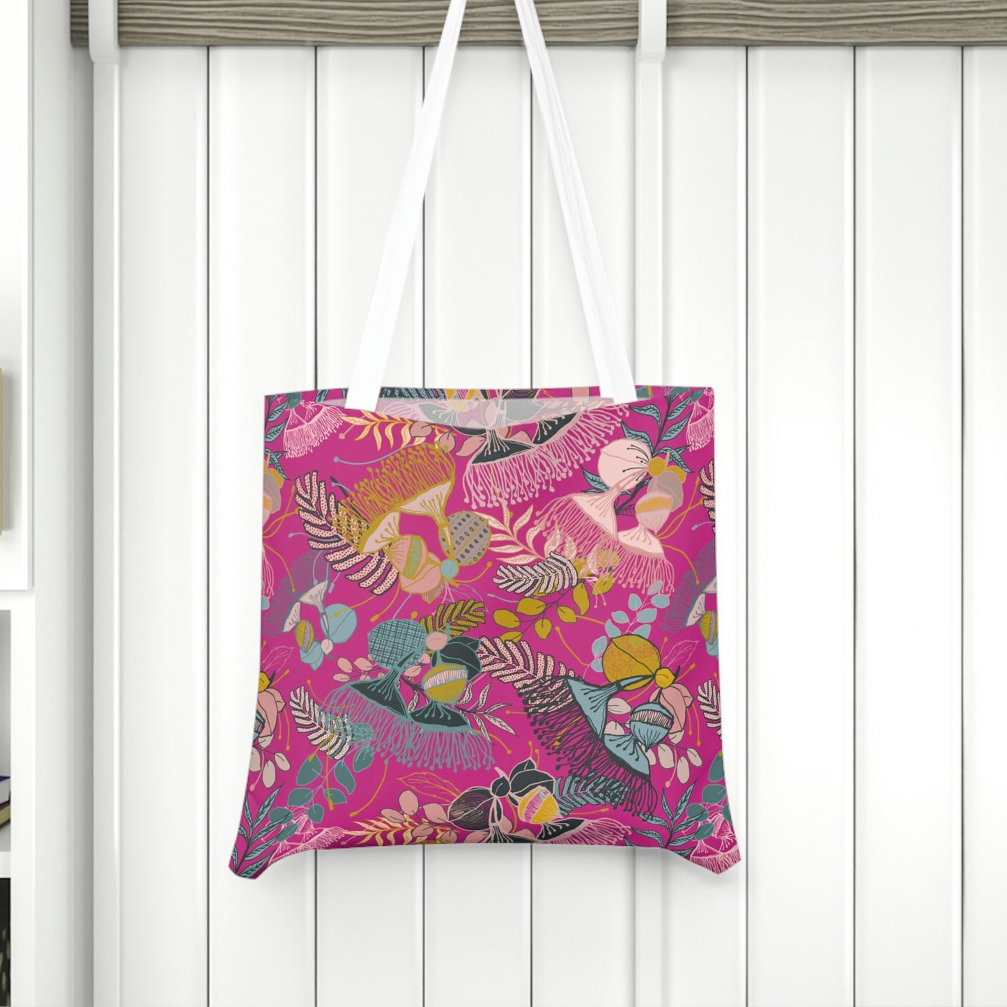 Gorgeous Gum Tree Tote Bag - Magenta Pink