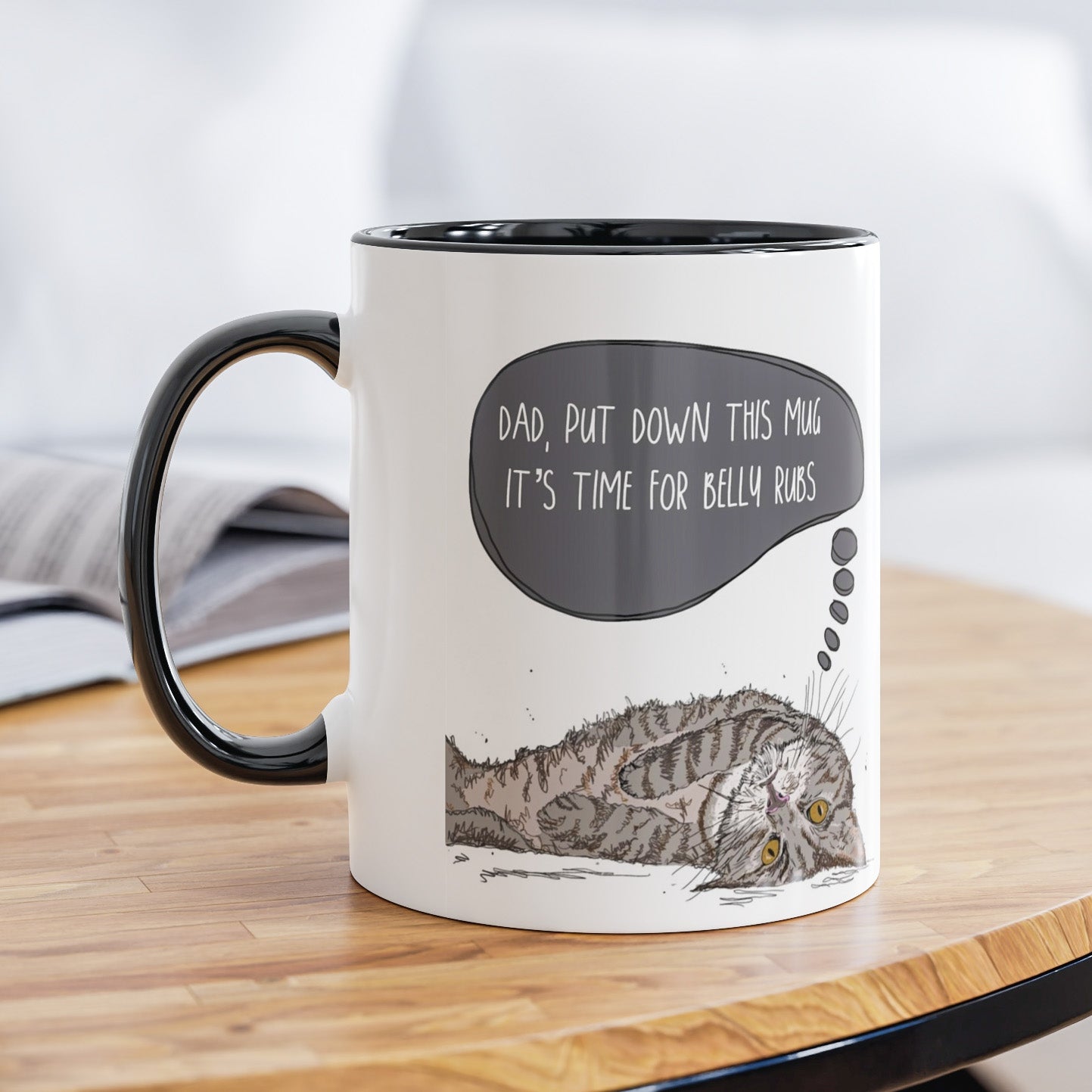 Tabby Cat Funny Fathers Day Mug