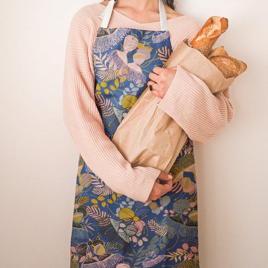 Gorgeous Gum Tree Chefs Apron in Blue