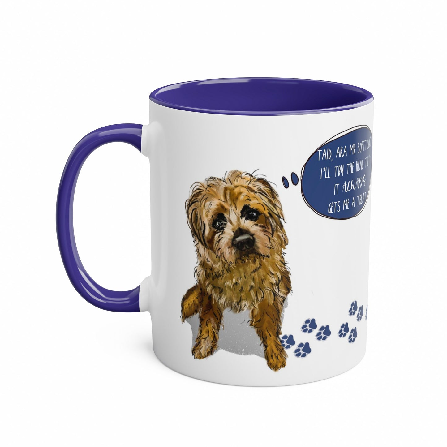 Cheeky Long Haired Border Terrier Mug For Taid