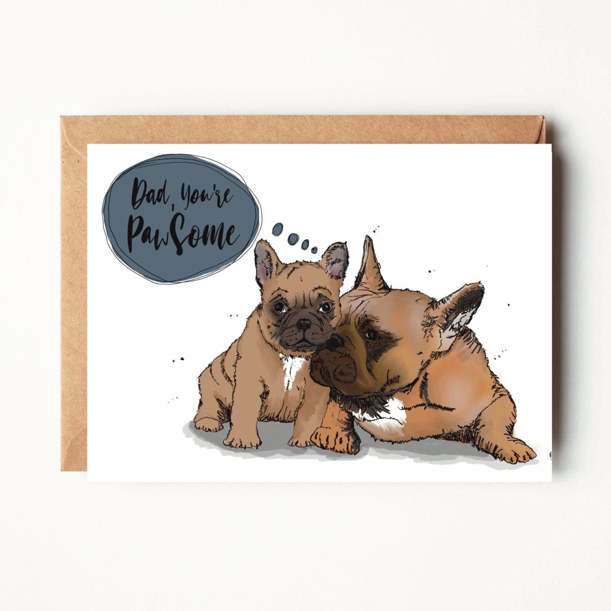 Fawn Frenchie Birthday Card