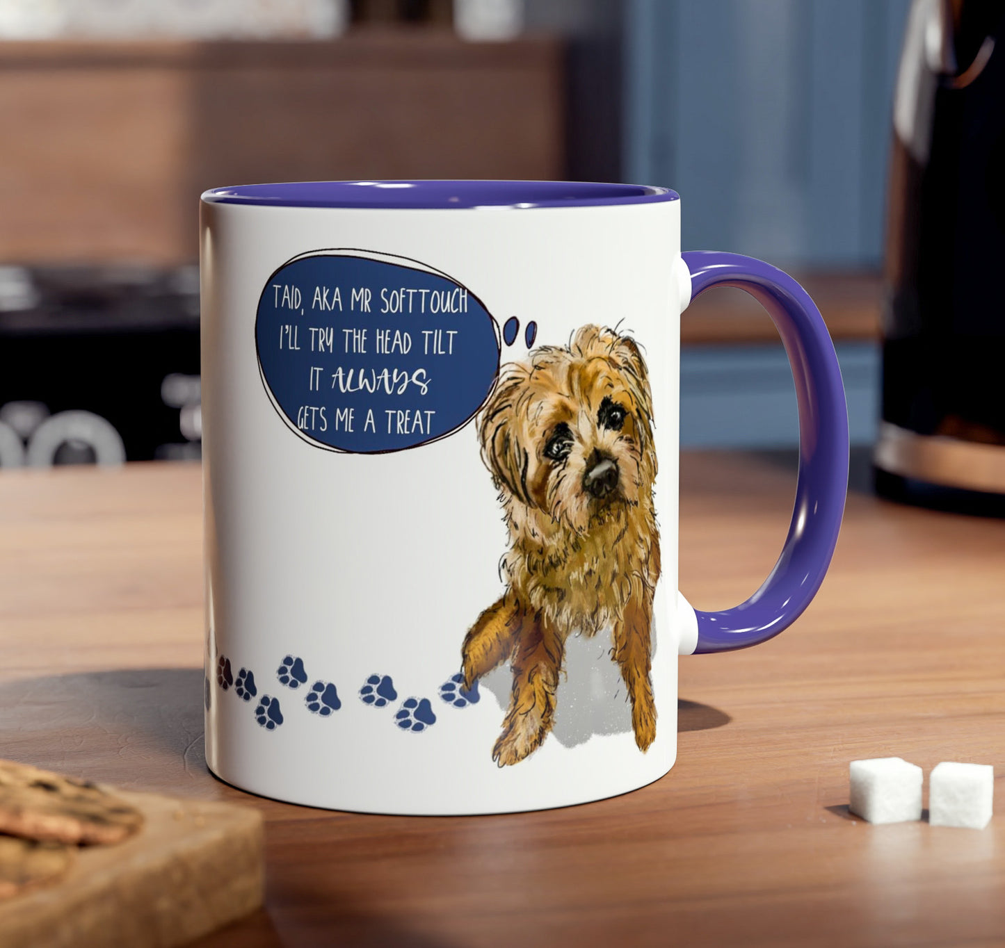 Cheeky Long Haired Border Terrier Mug For Taid