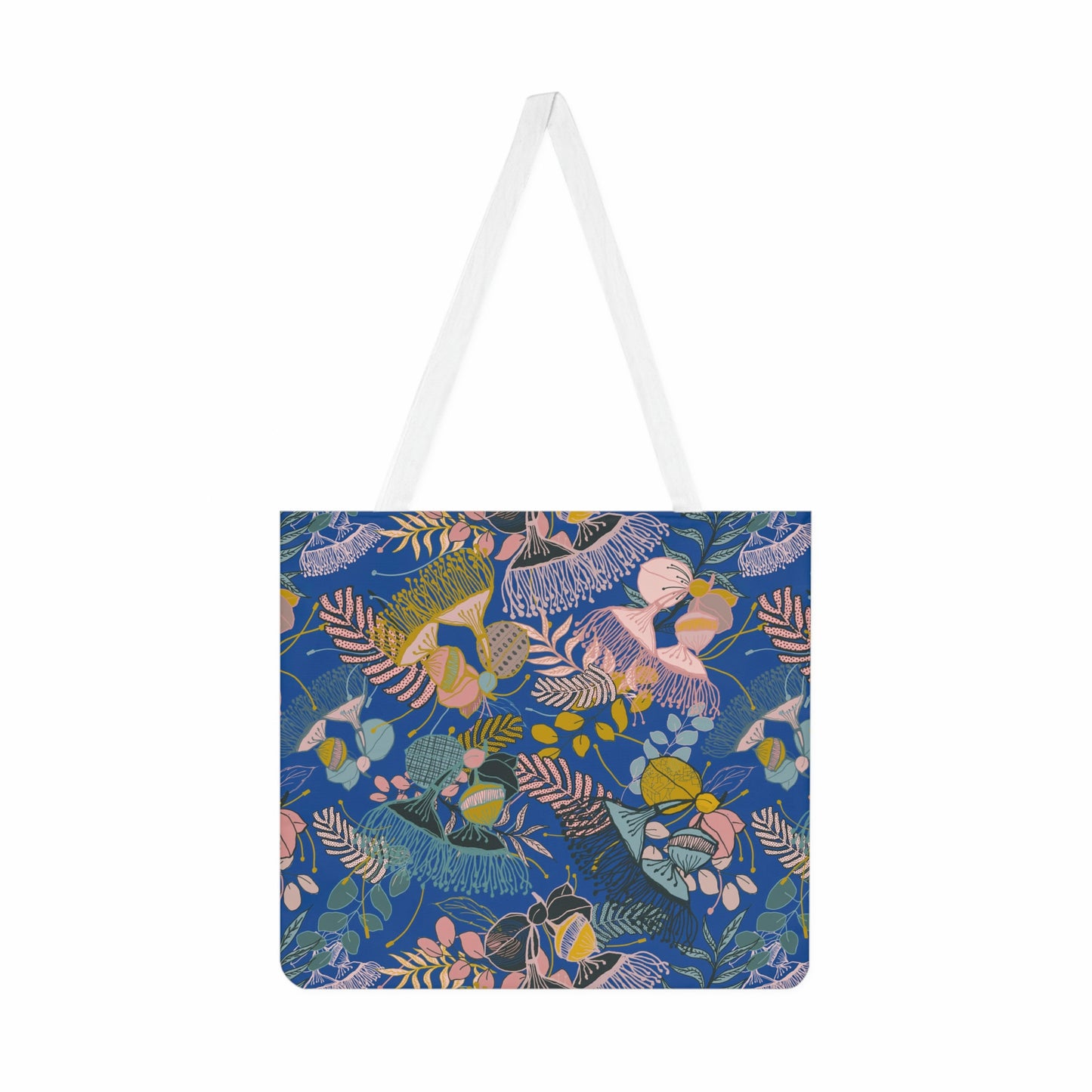 Gorgeous Gum Tree Floral Tote Bag - Electric Blue