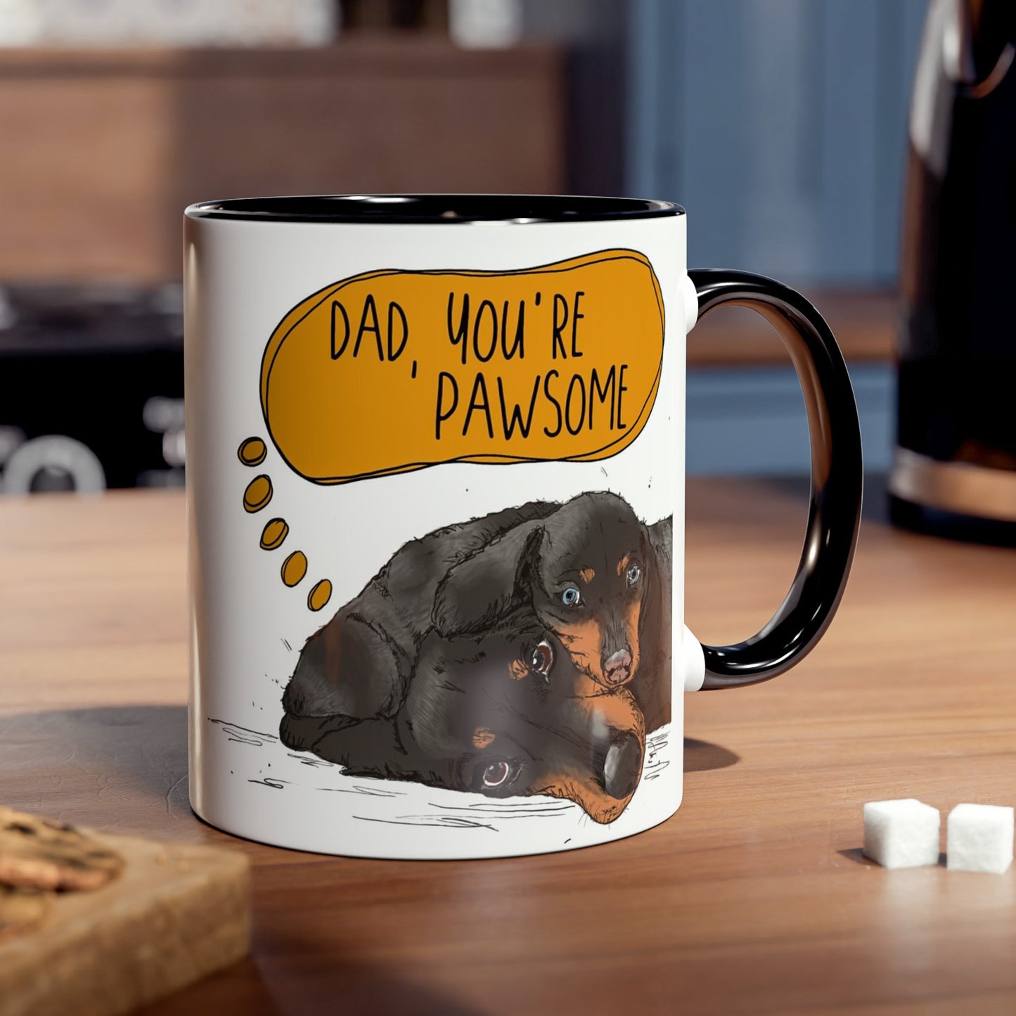 Cute Dachshund, Sausage Dog, Doxie Mug for Dog Dad