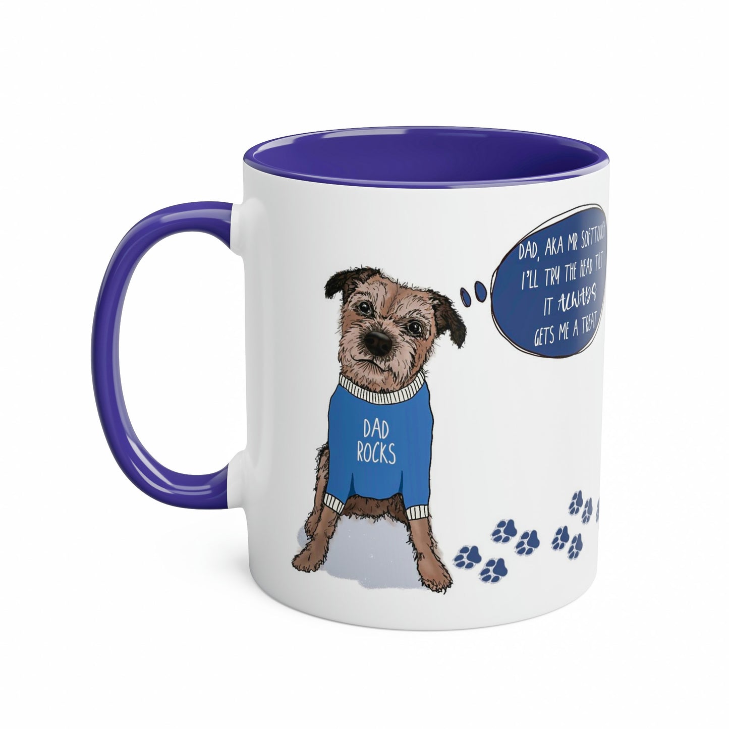 Cheeky Border Terrier Mug For Dad