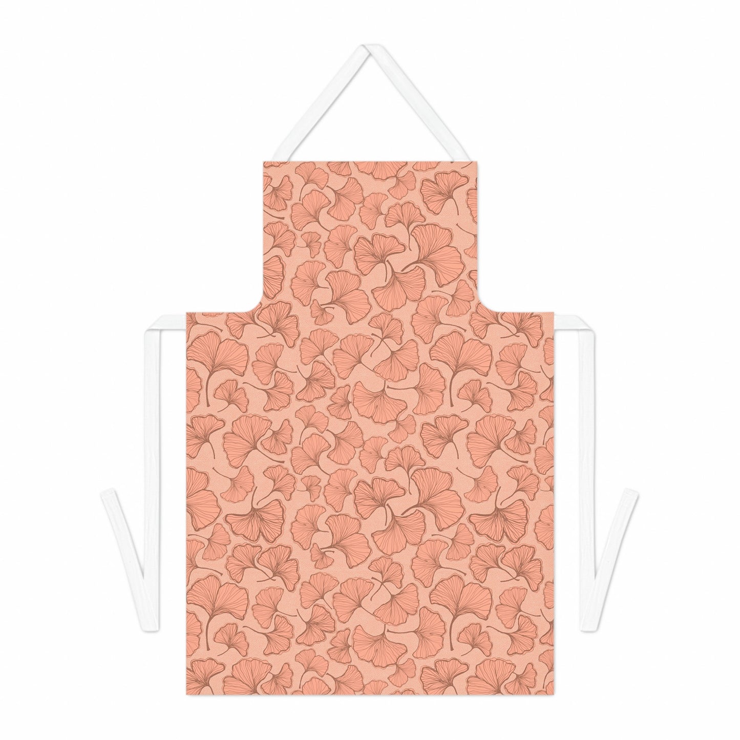 Gorgeous Ginkgo Chefs Apron - Coral