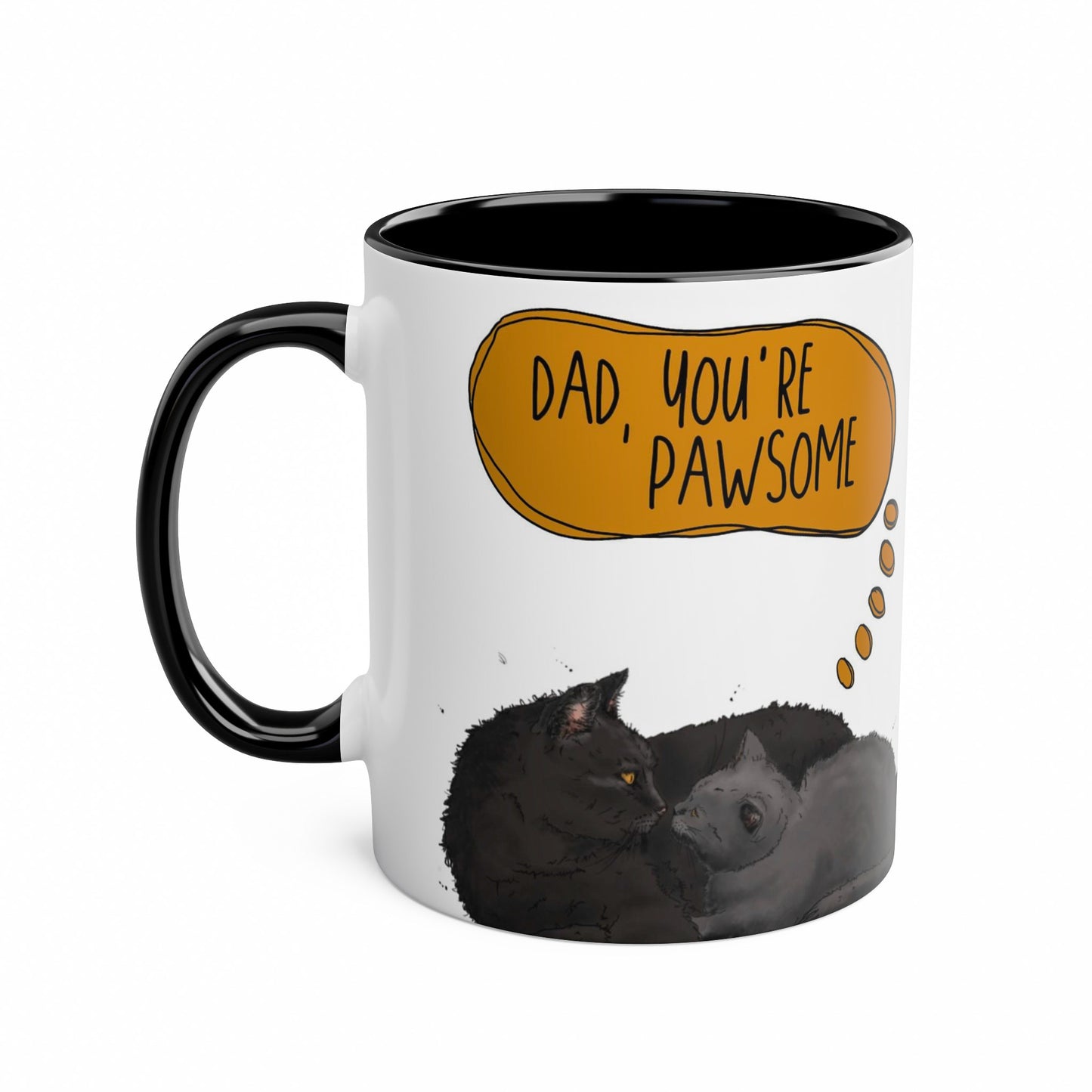 Black Cat Cute Mug for Cat Dad