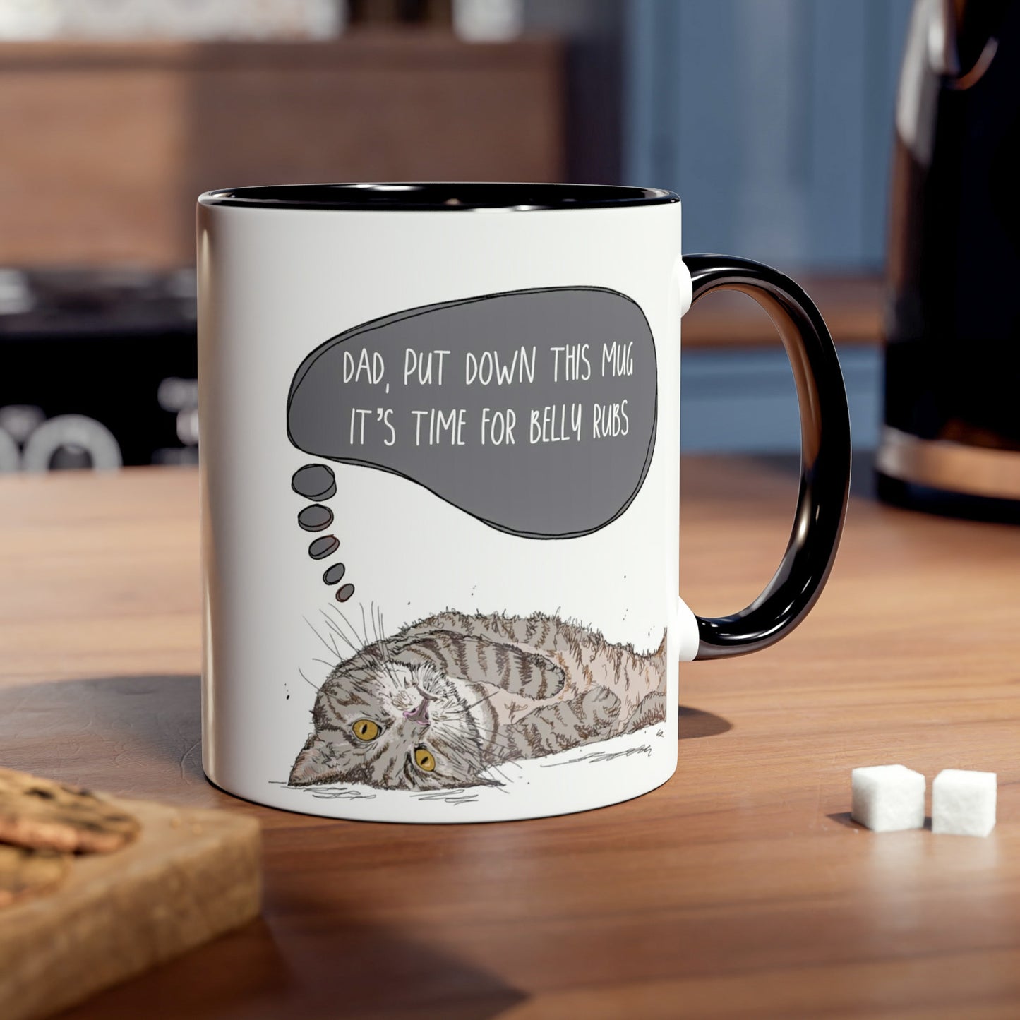 Tabby Cat Funny Fathers Day Mug