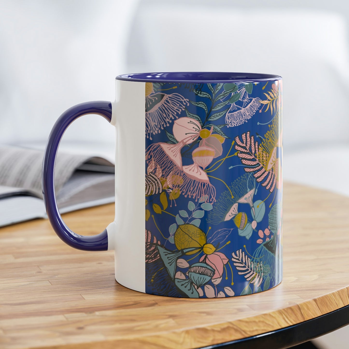 Gum Tree Mug - Electric Blue and Pink