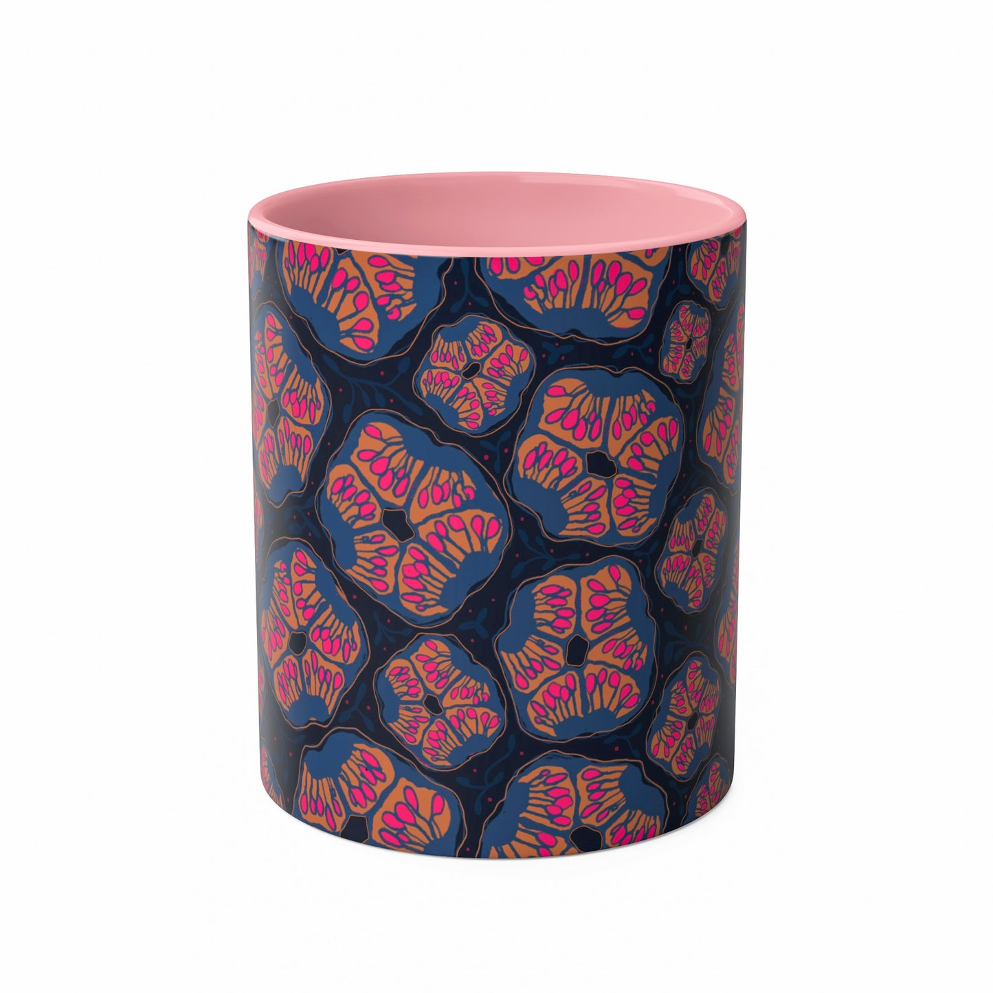 Abstract Floral Pomegranate Mug