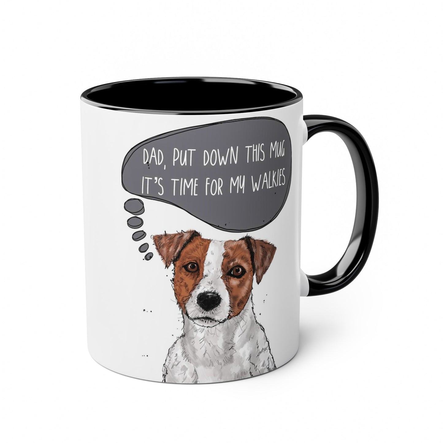 Brown and White Jack Russell Mug for Dog Dad