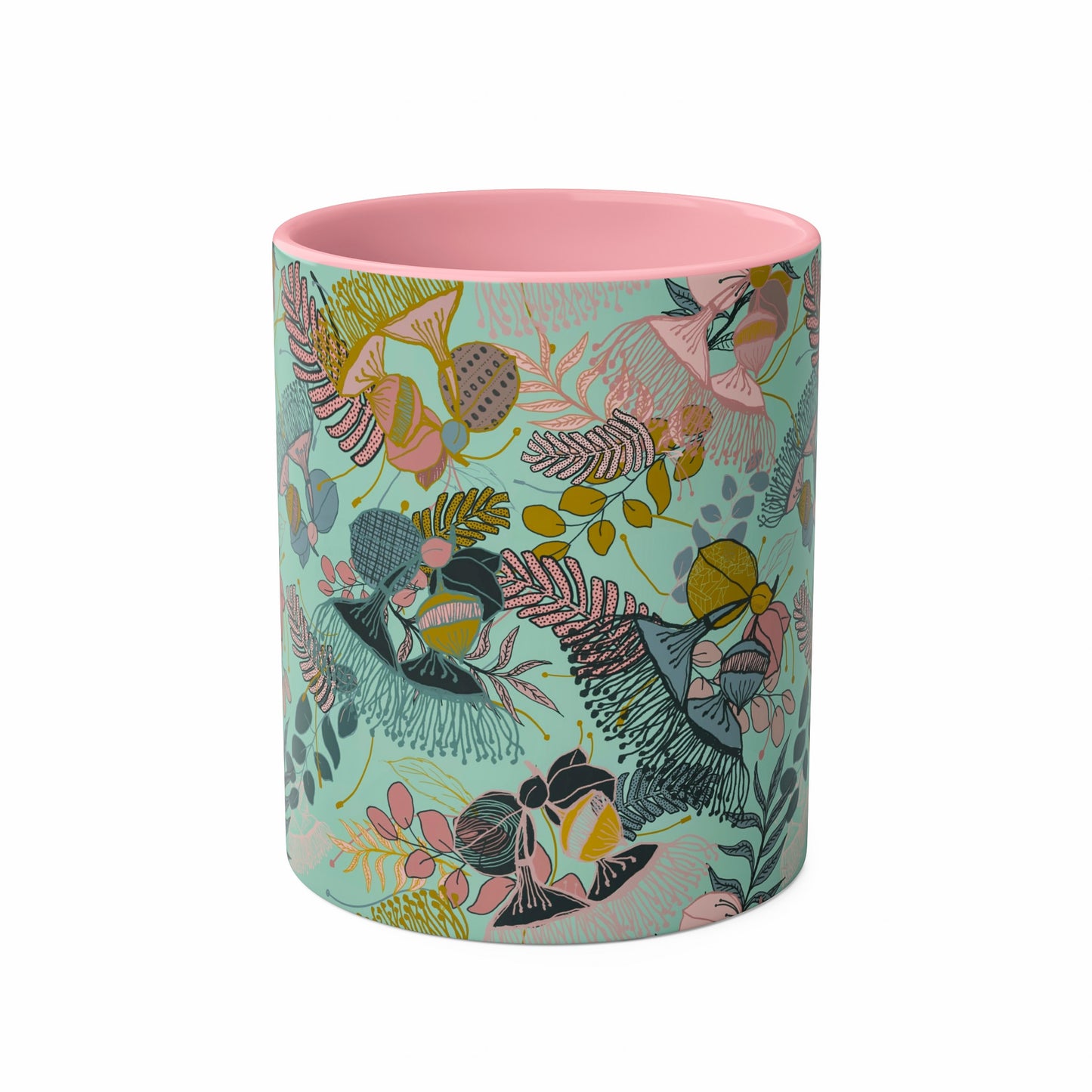 Gorgeous Gum Tree Mug - Mint and Pink