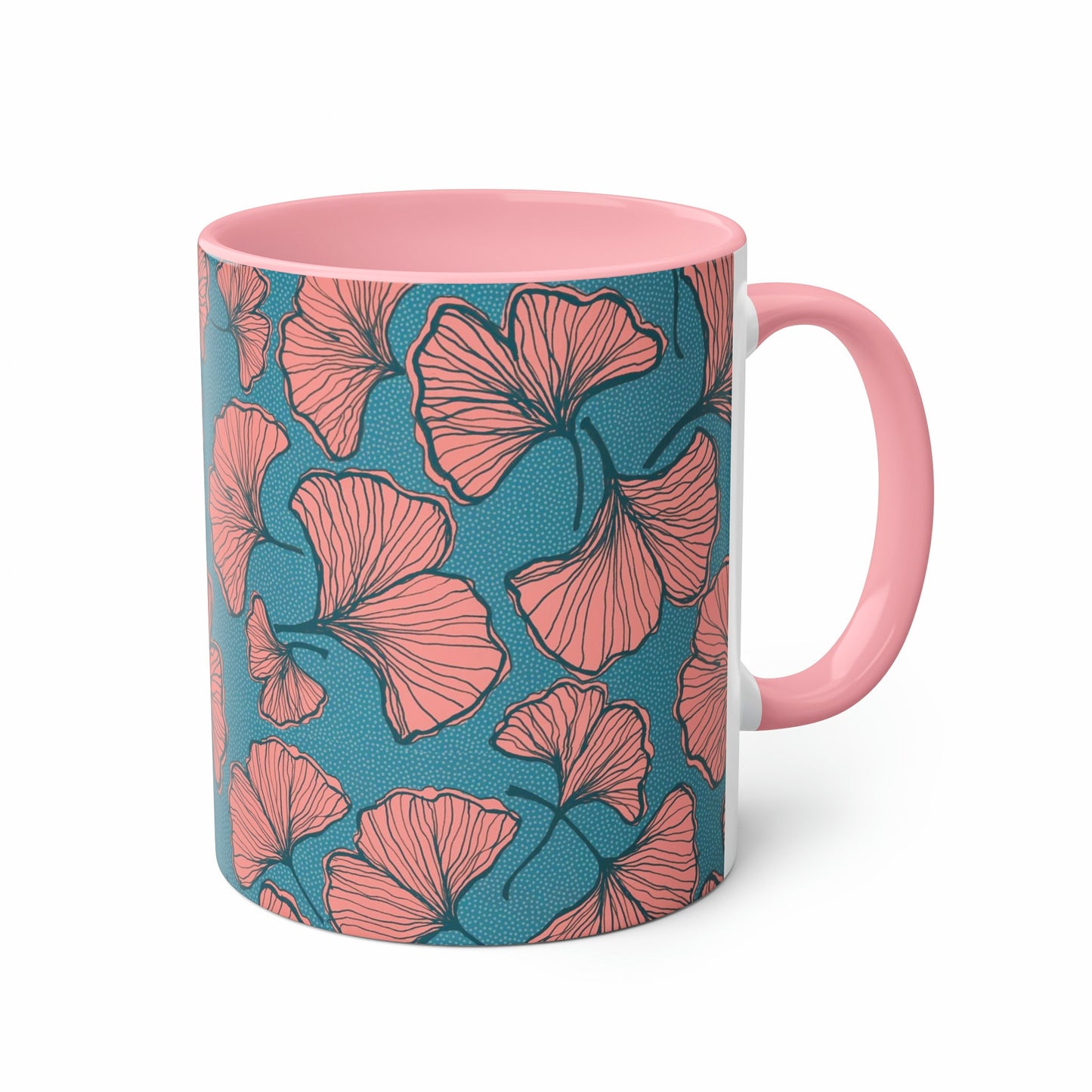 Ginkgo Bilbao Mug - Pink and Blue