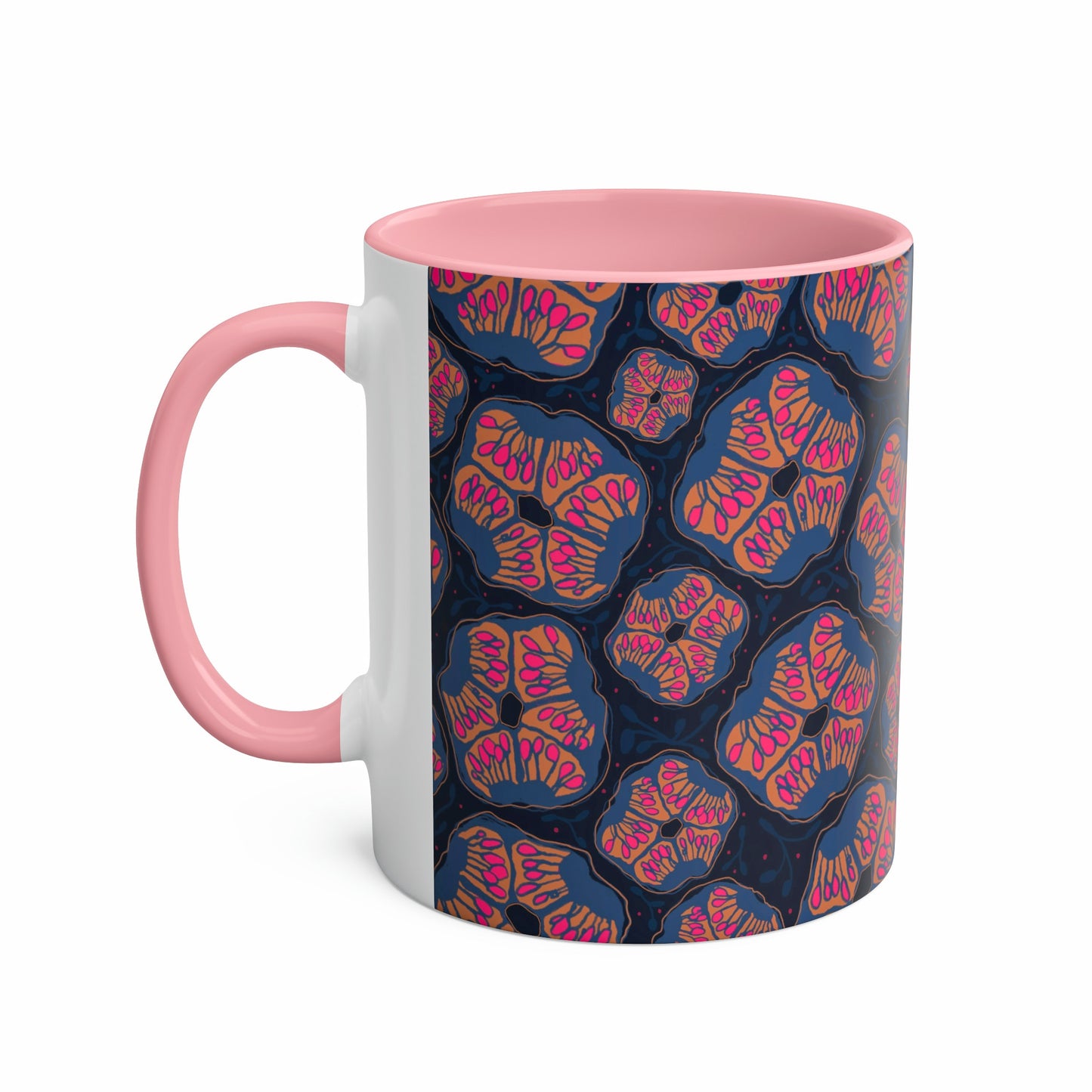 Abstract Floral Pomegranate Mug