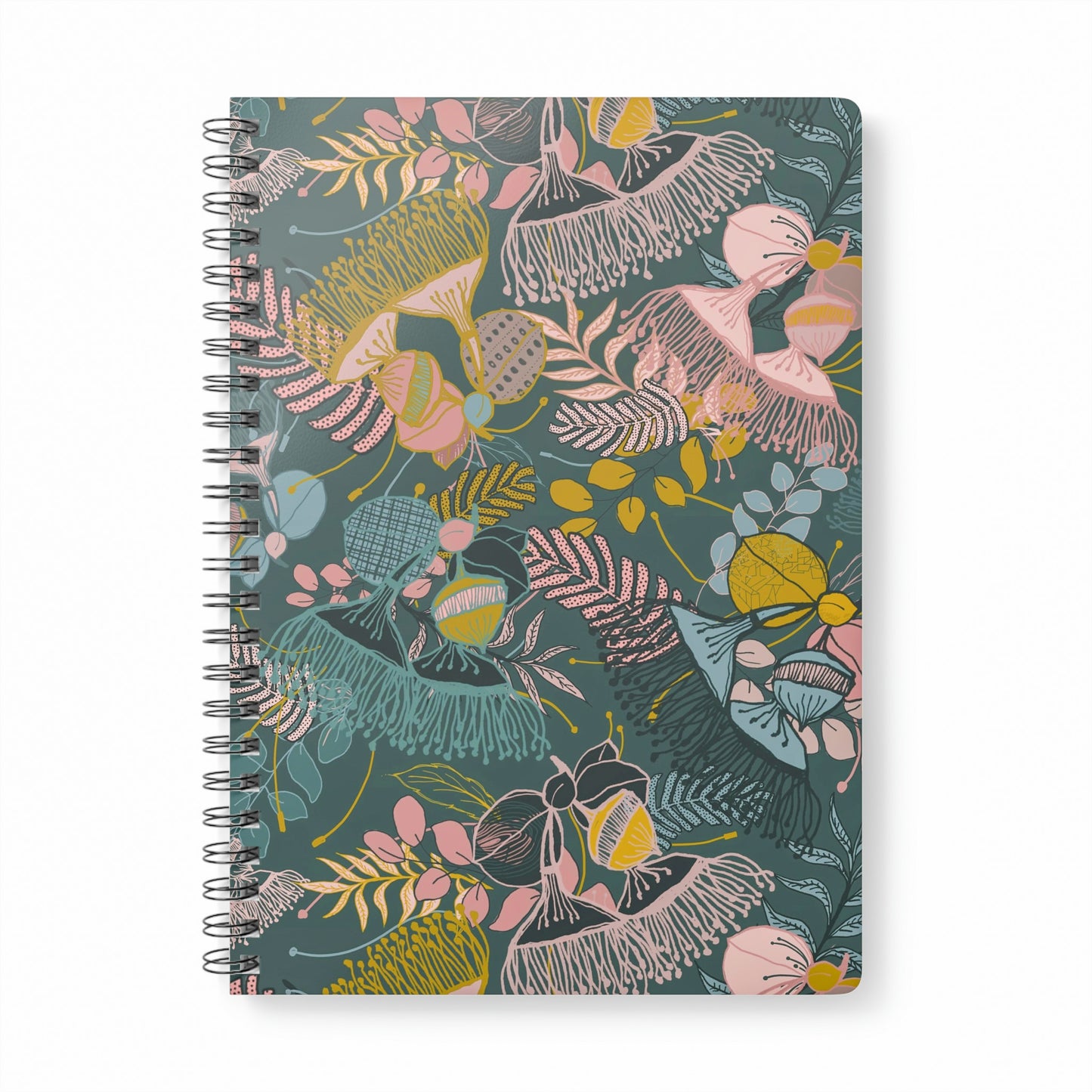 Gorgeous Gum Tree Spiral Notebook - Teal