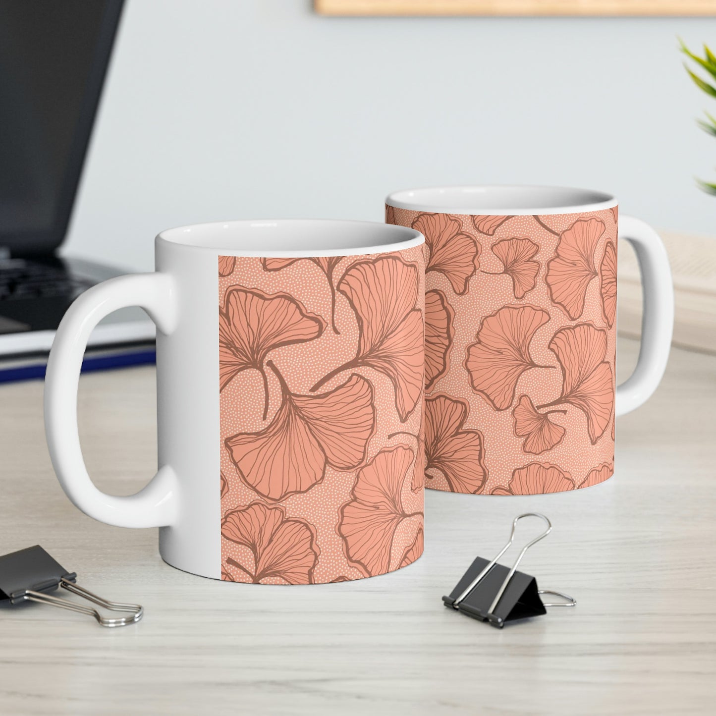 Ginkgo Bilbao Mug - Coral